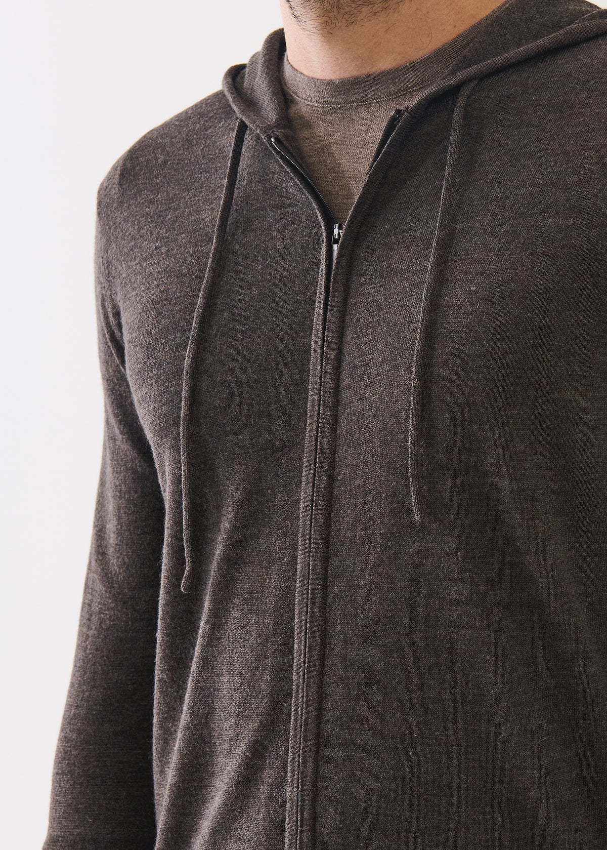 Extra-Fine Merino Full Zip Hoodie - PATRICK ASSARAF