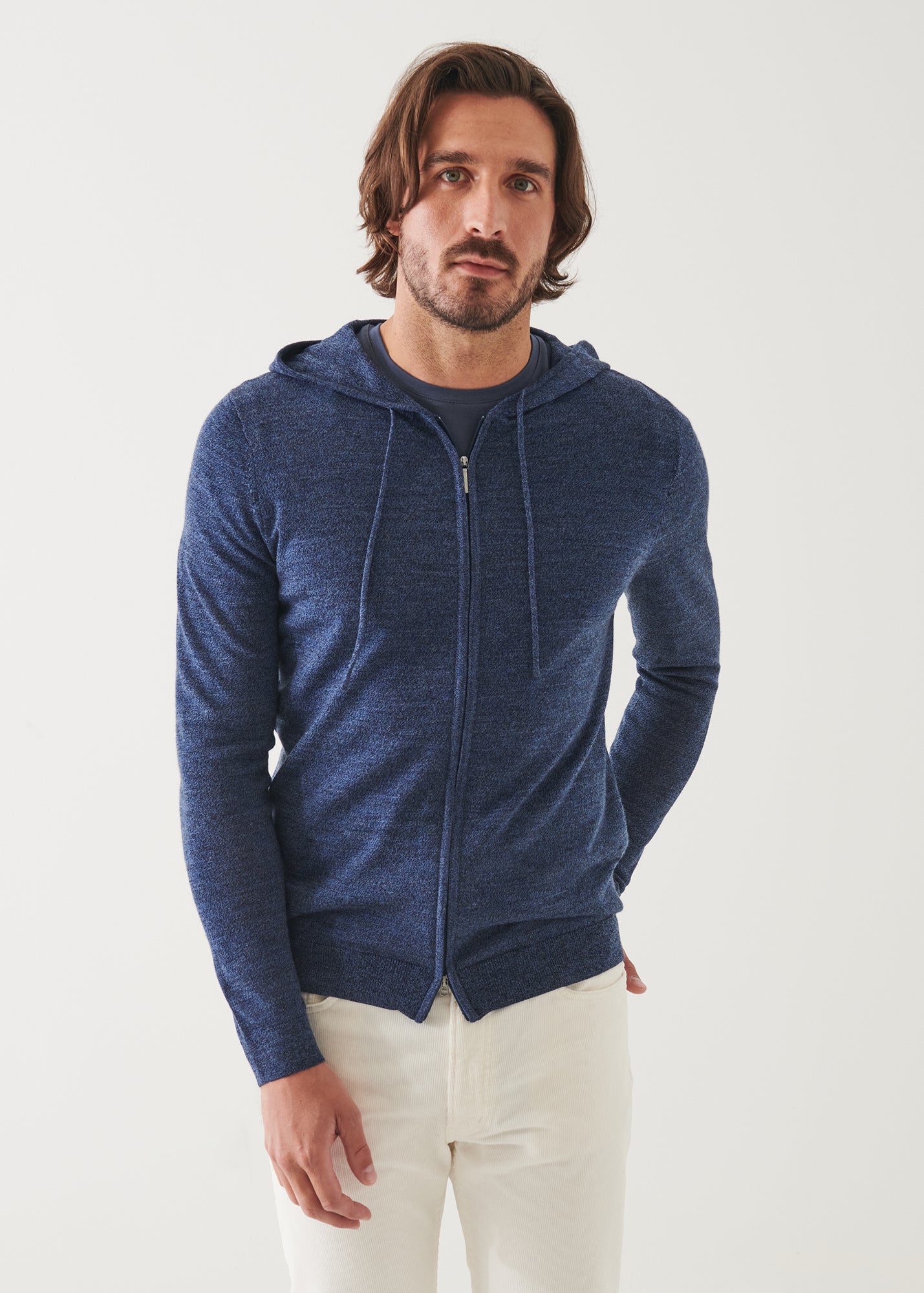 Extra-Fine Merino Full Zip Hoodie - PATRICK ASSARAF