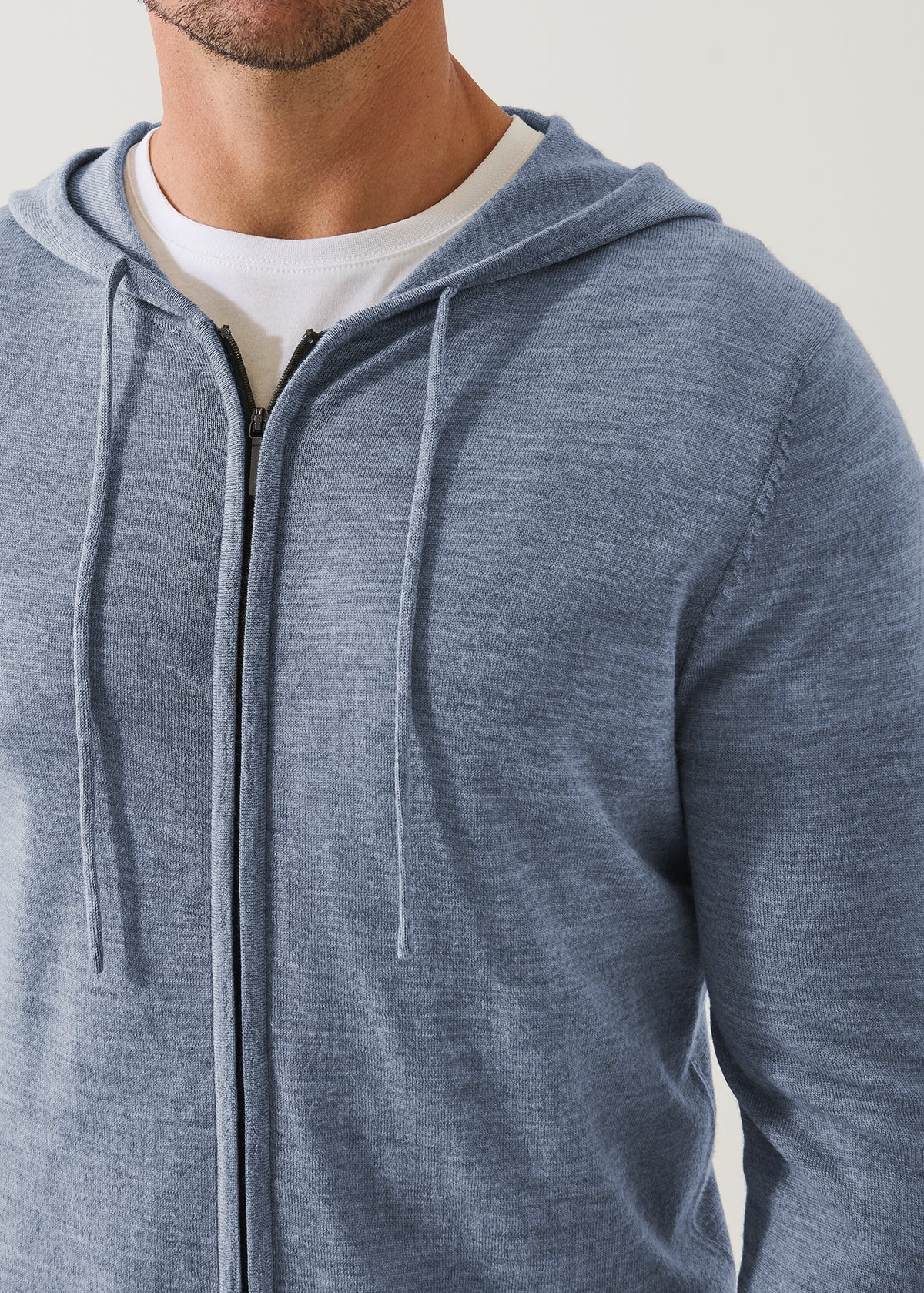 Extra-Fine Merino Full Zip Hoodie - PATRICK ASSARAF