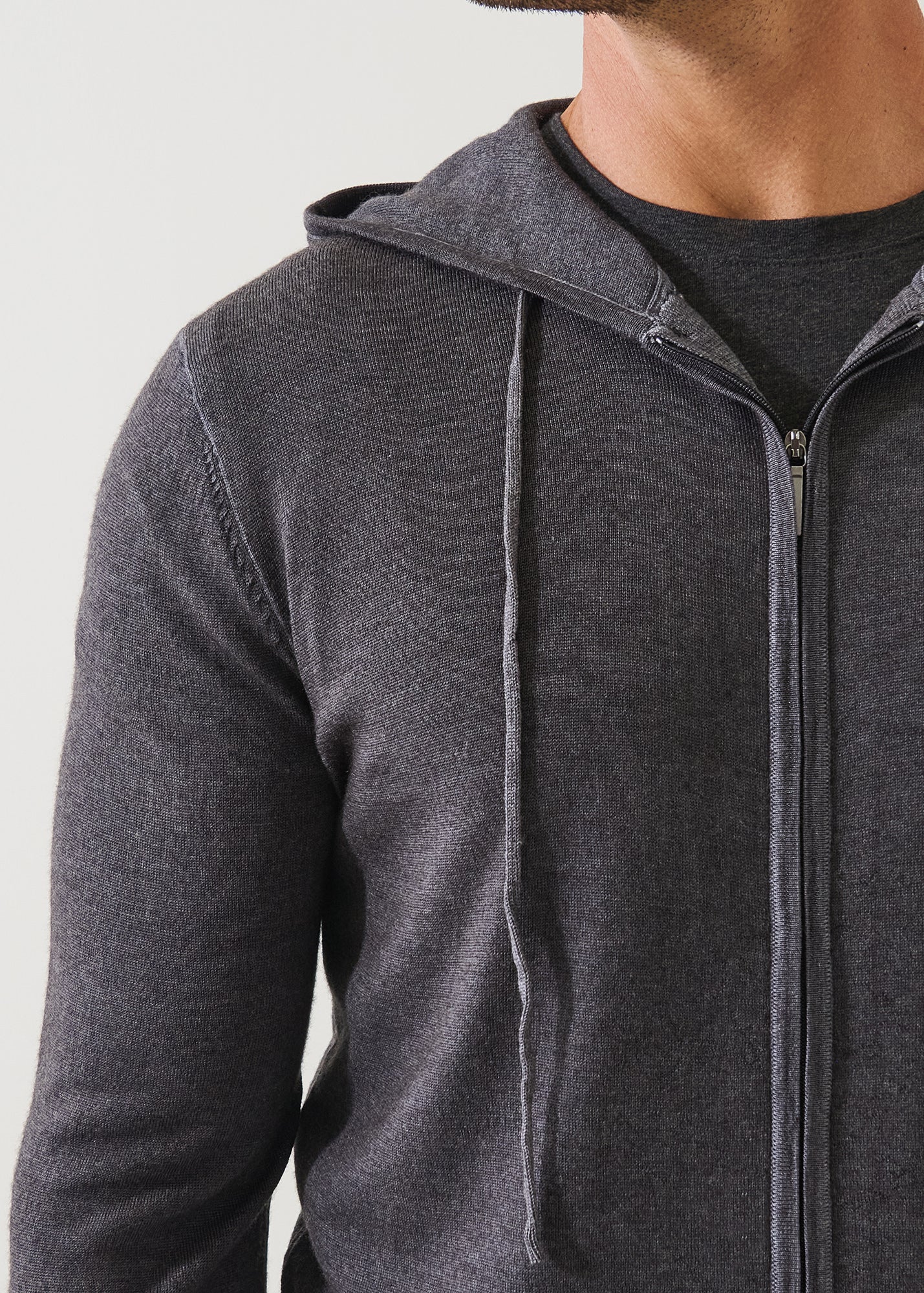 Extra-Fine Merino Vintage Wash Full Zip Hoodie