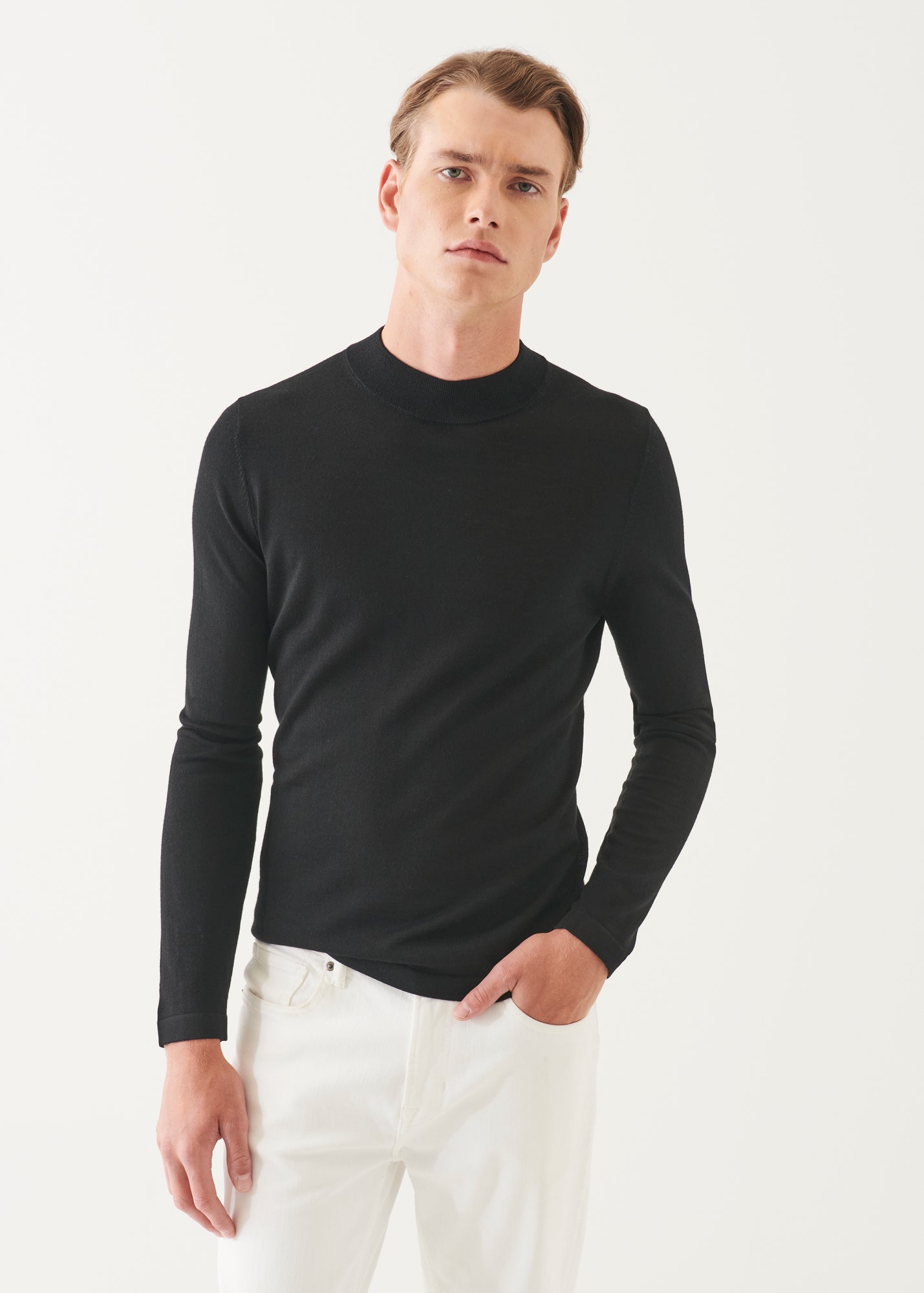 Extra-Fine Merino Mock Neck
