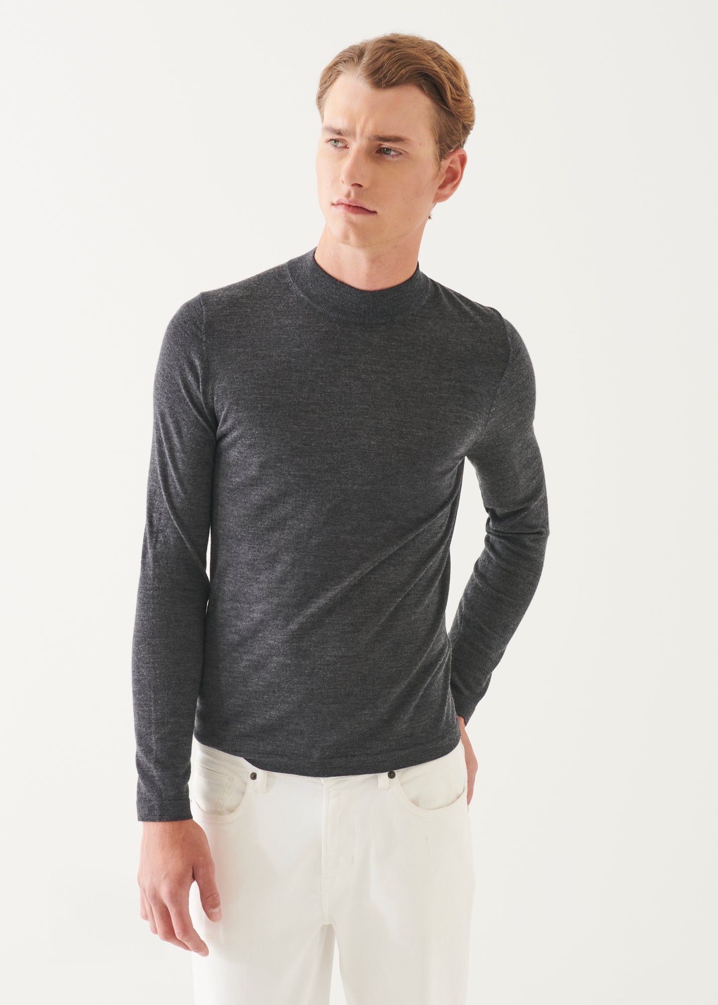 Extra-Fine Merino Mock Neck - PATRICK ASSARAF
