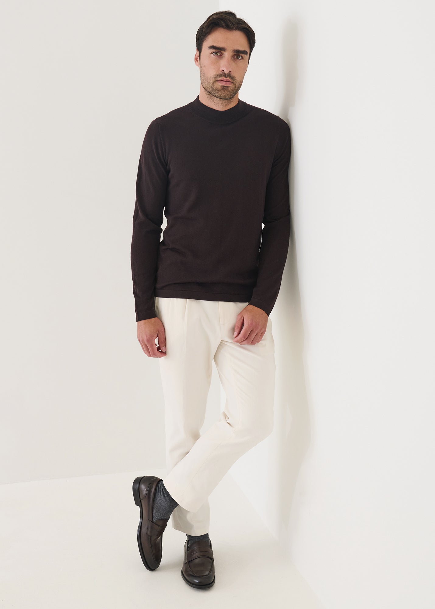 Extra-Fine Merino Mock Neck