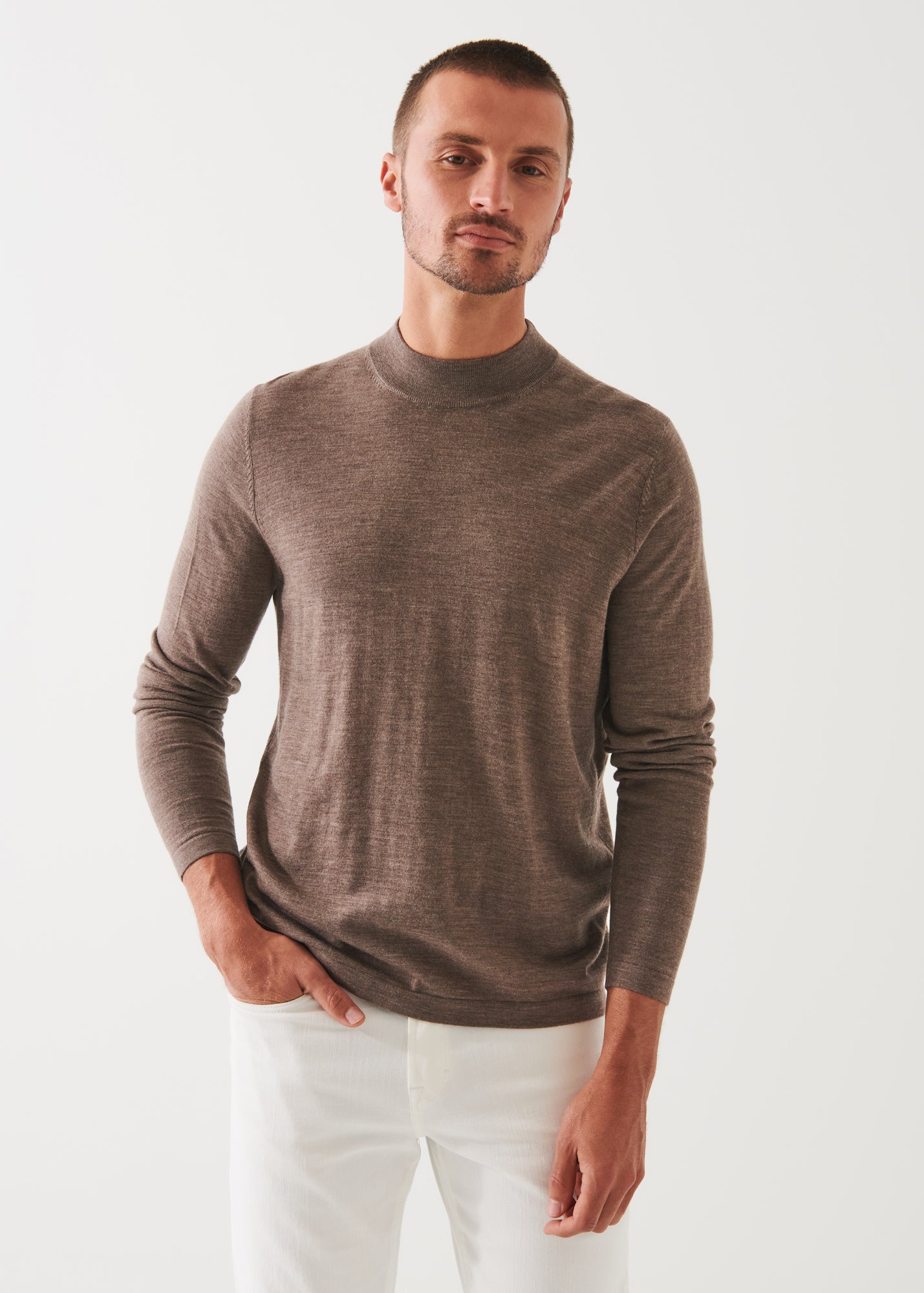 Extra-Fine Merino Mock Neck