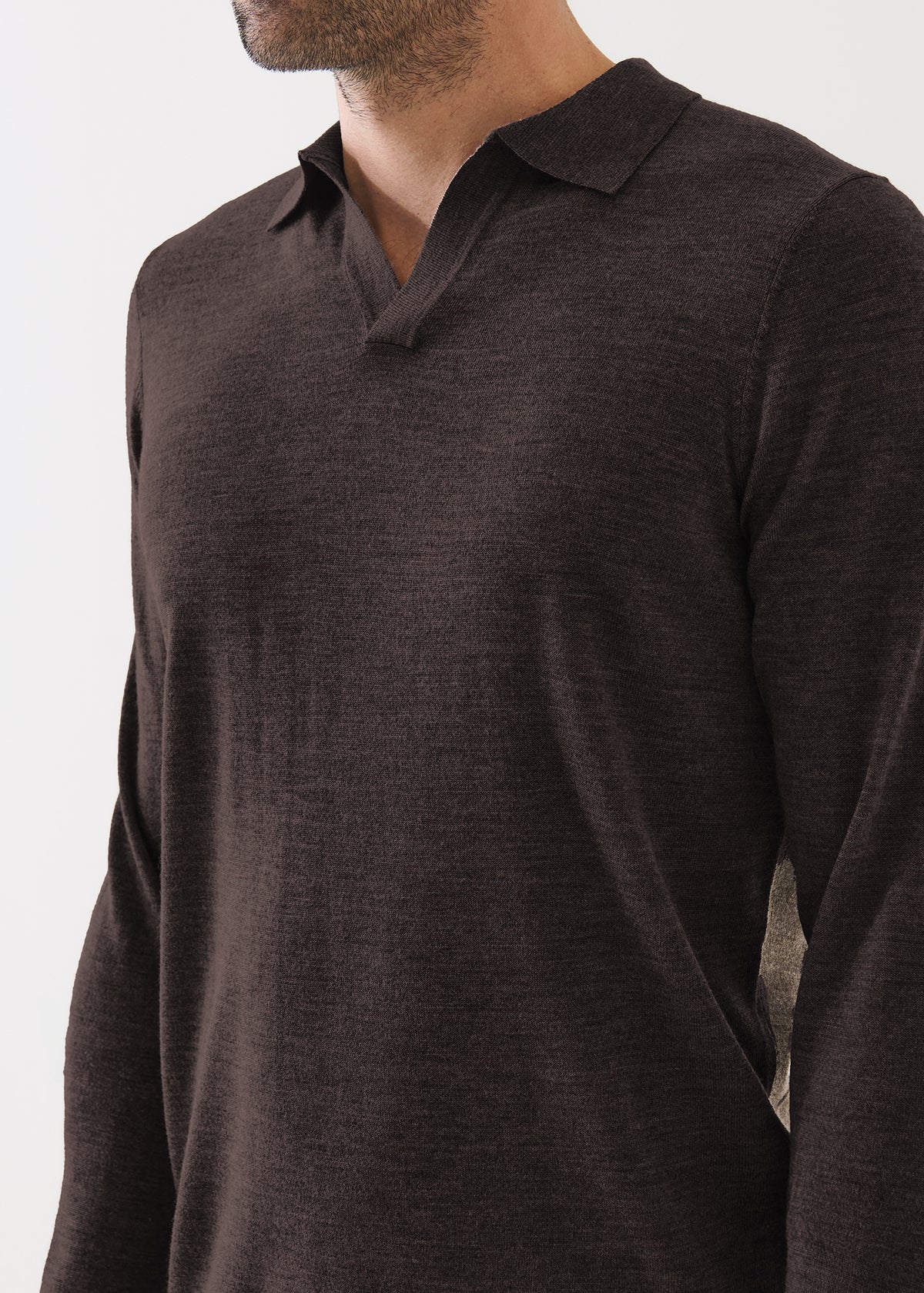 Extra-Fine Merino Open Polo - PATRICK ASSARAF