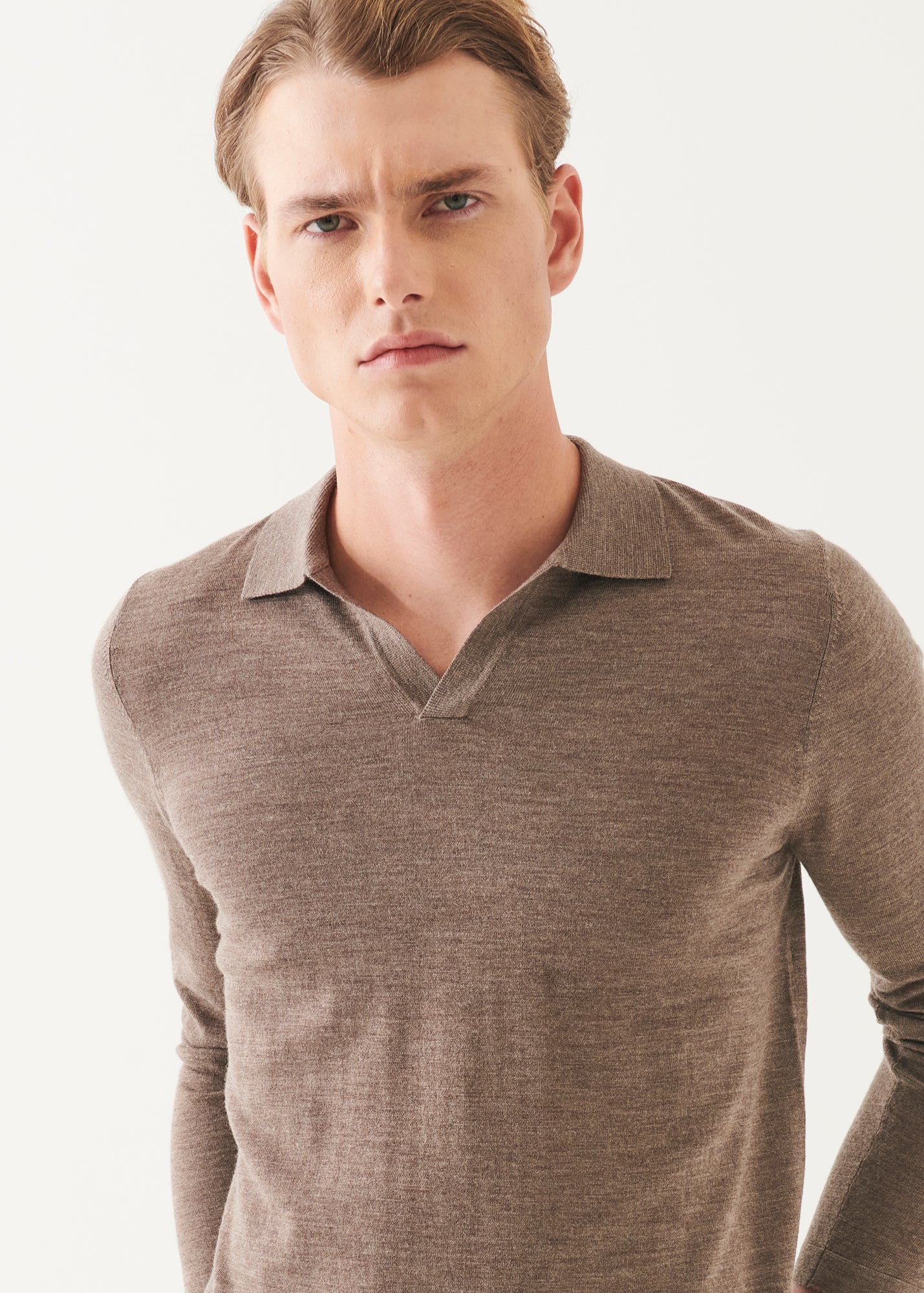 Extra-Fine Merino Open Polo