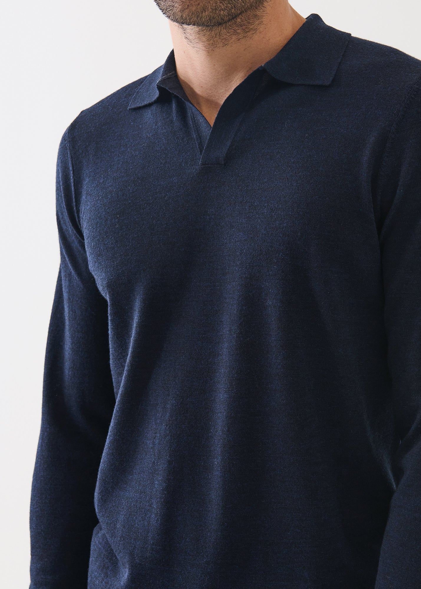 Extra-Fine Merino Open Polo