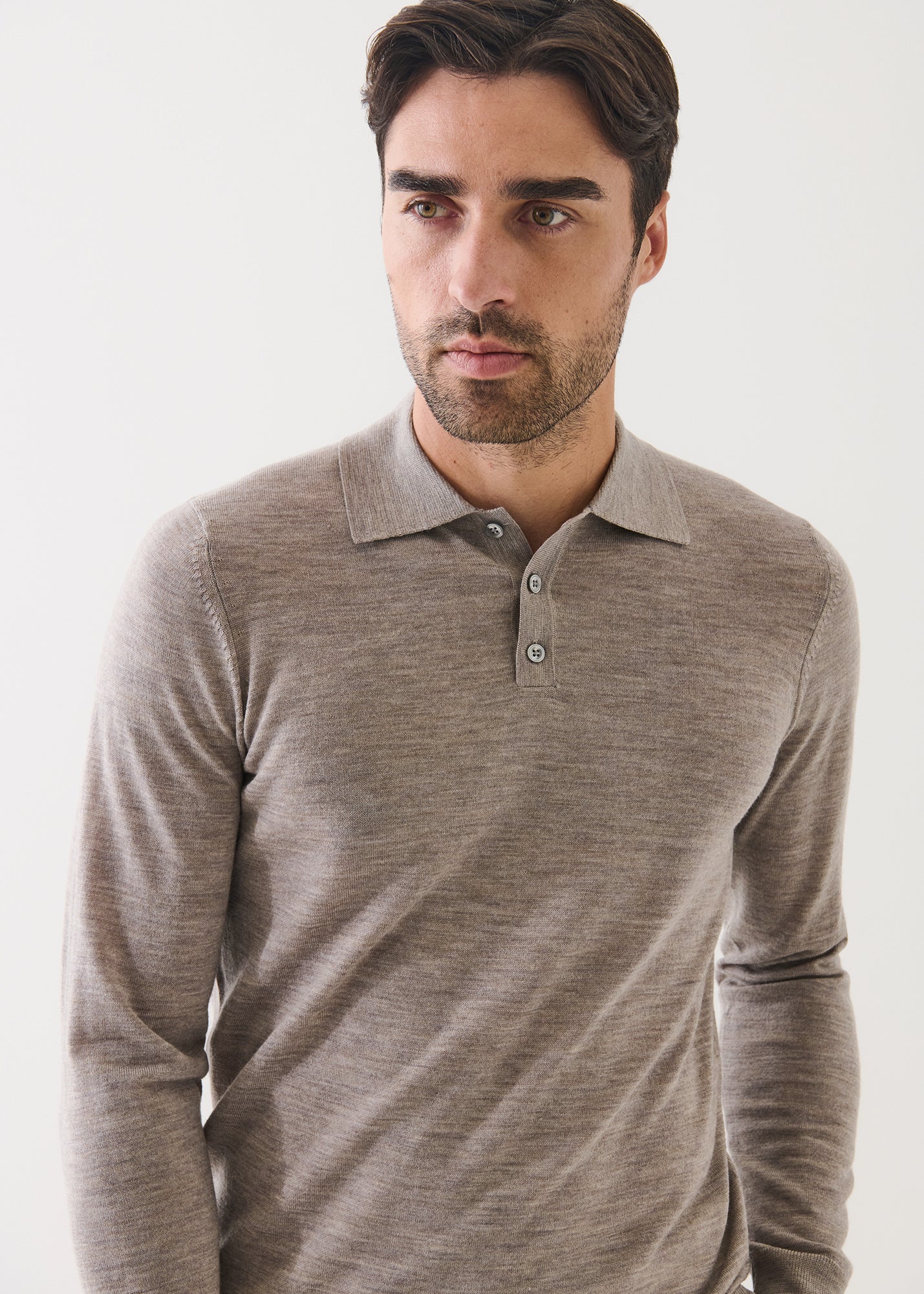 Extra-Fine Merino Button Polo - PATRICK ASSARAF