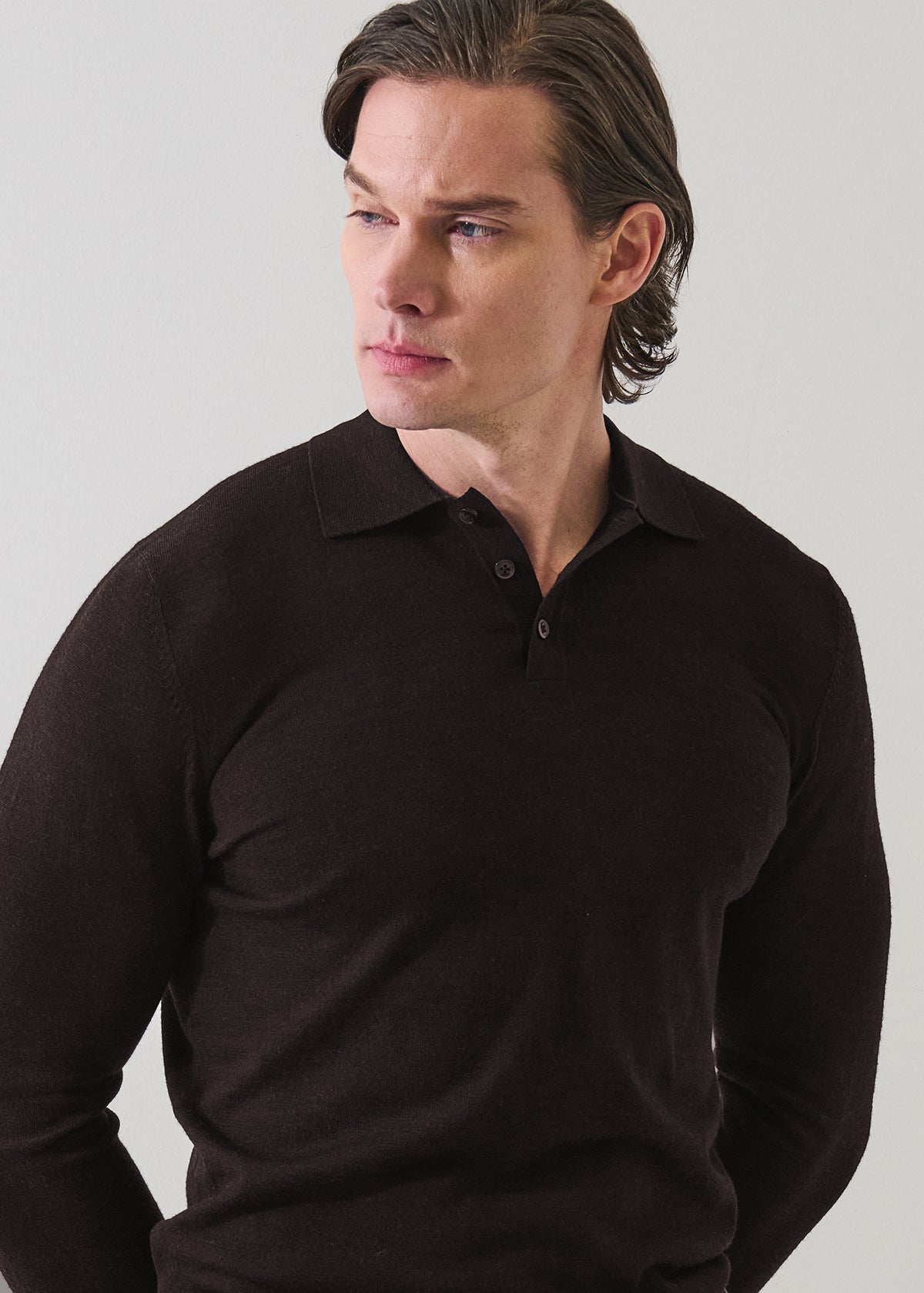 Extra-Fine Merino Button Polo - PATRICK ASSARAF