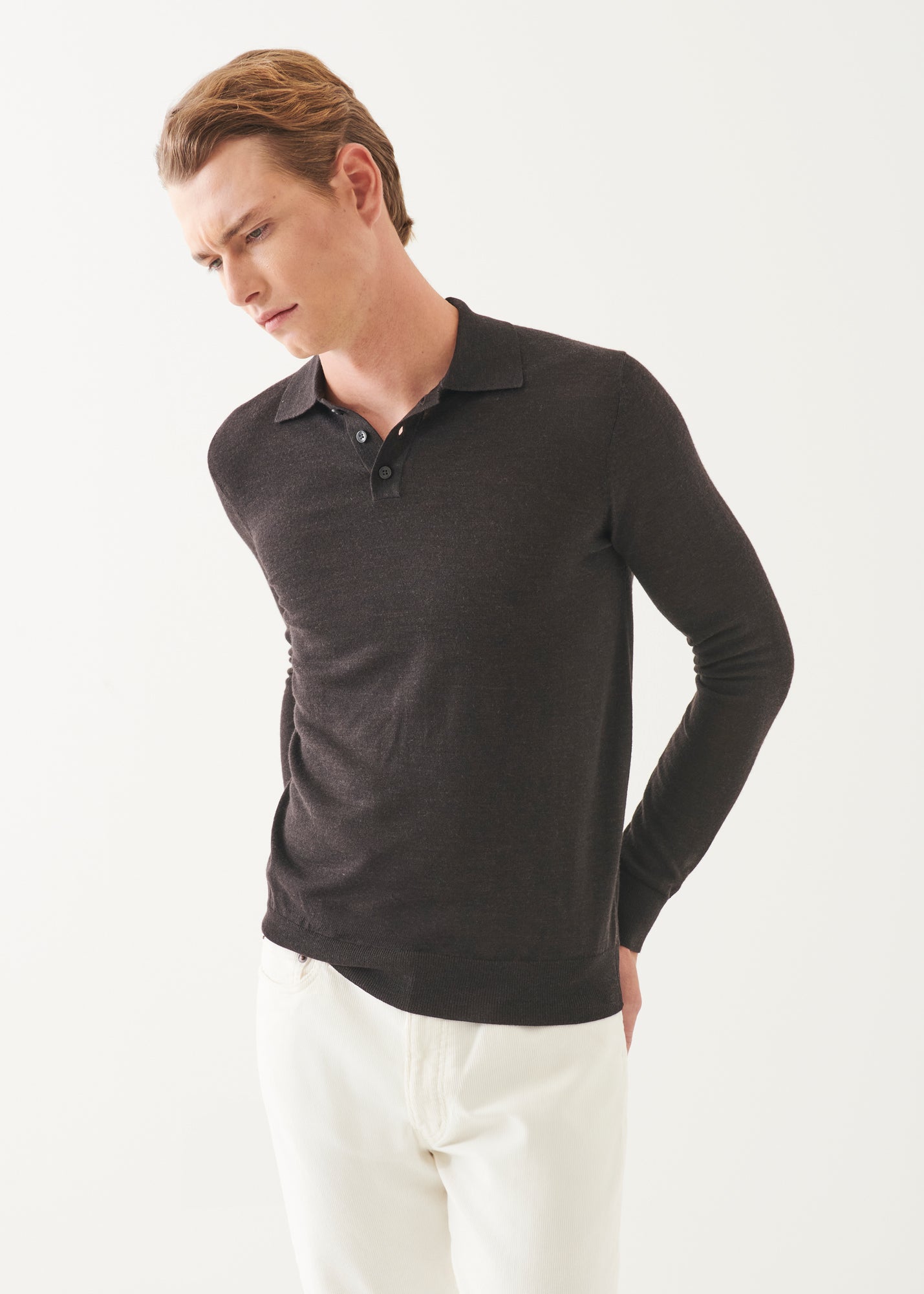Extra-Fine Merino Button Polo