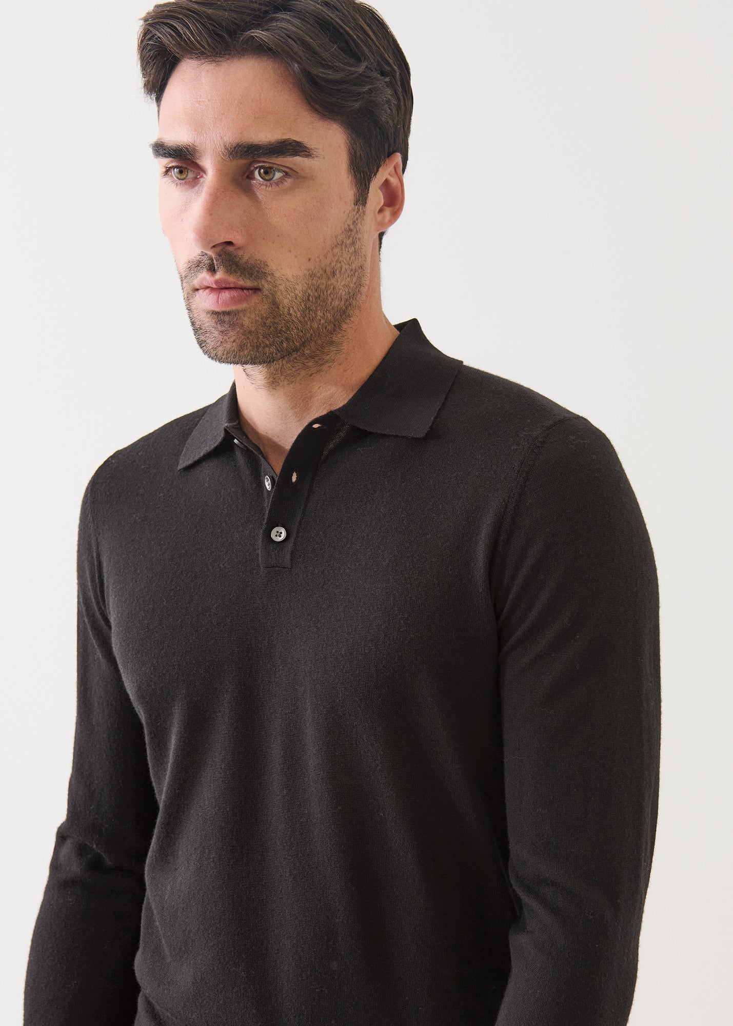 Extra-Fine Merino Button Polo - PATRICK ASSARAF