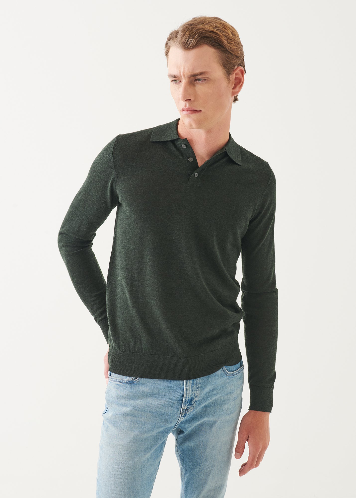 Extra-Fine Merino Button Polo