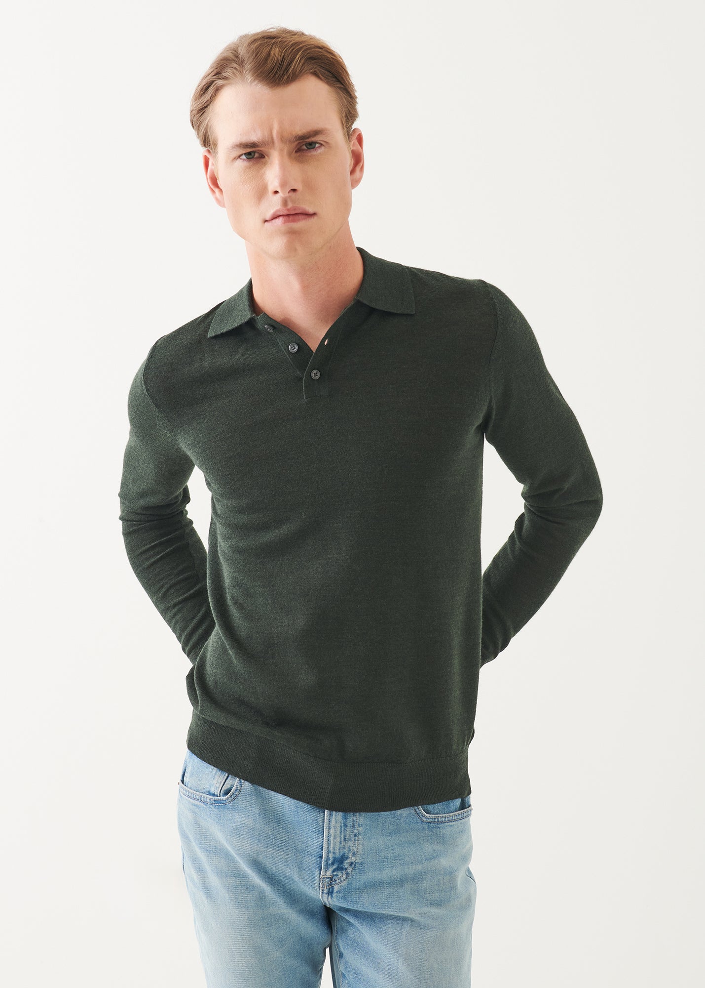 Extra-Fine Merino Button Polo