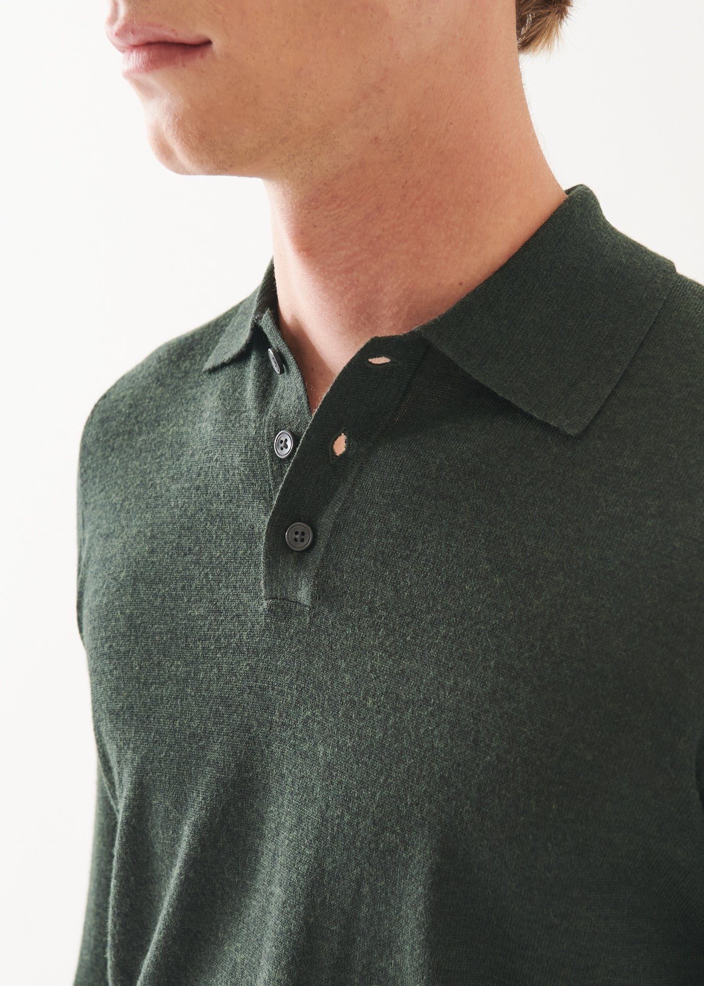 Extra-Fine Merino Button Polo