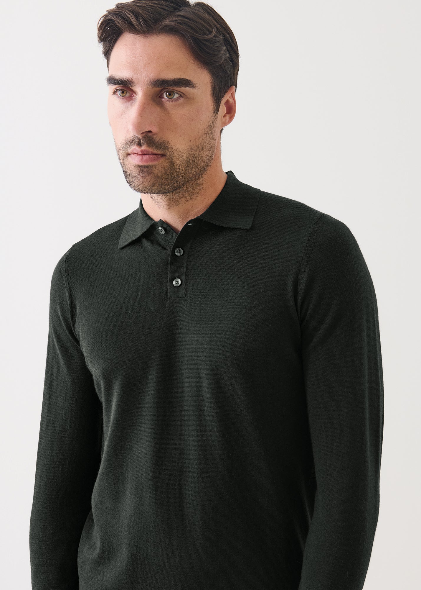 Extra-Fine Merino Button Polo