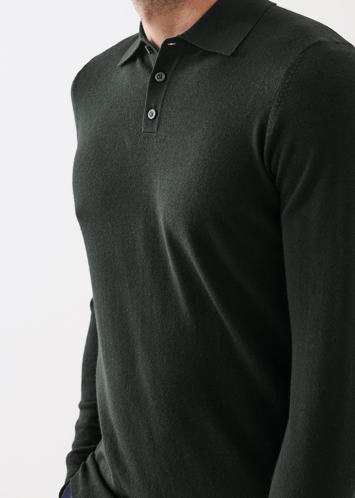 Extra-Fine Merino Button Polo - PATRICK ASSARAF