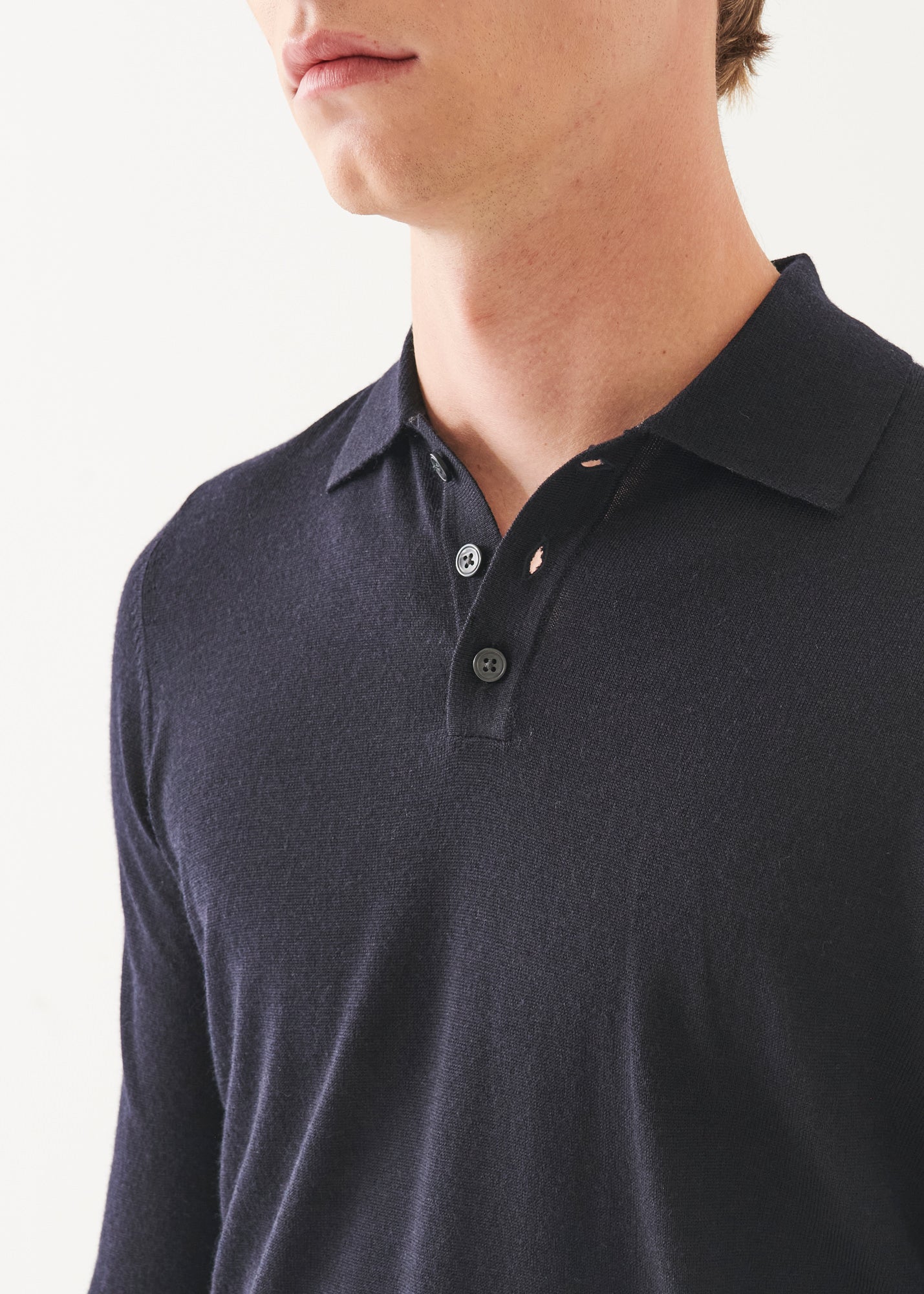 Extra-Fine Merino Button Polo