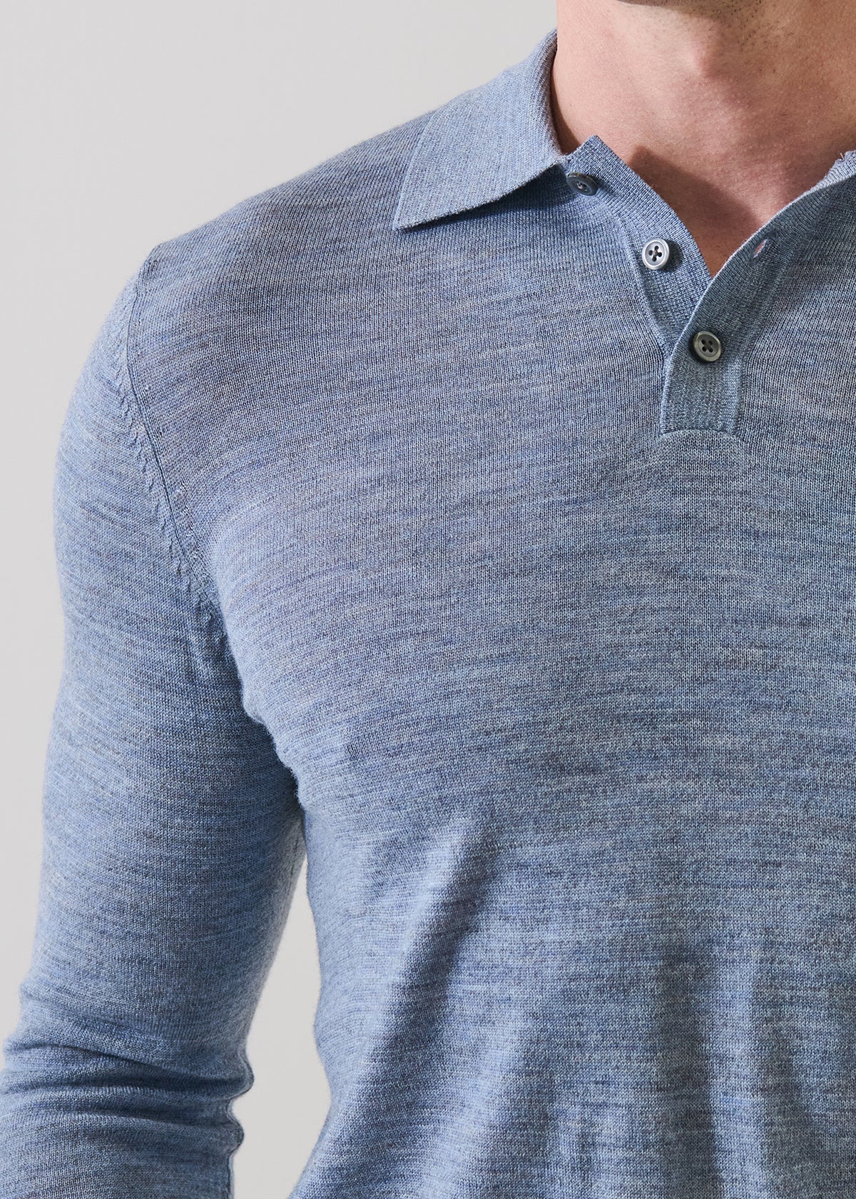 Extra-Fine Merino Button Polo - PATRICK ASSARAF