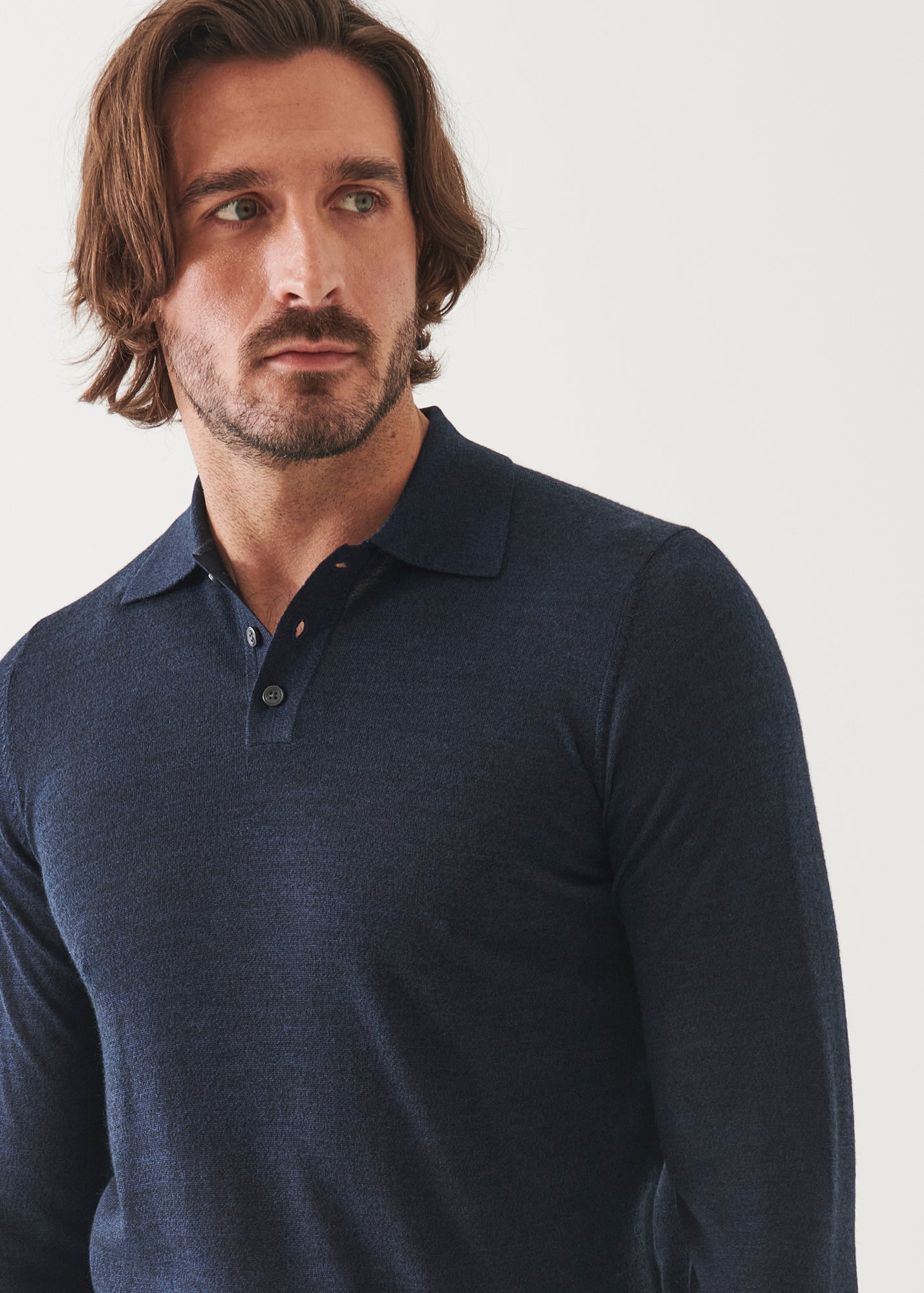 Extra-Fine Merino Button Polo