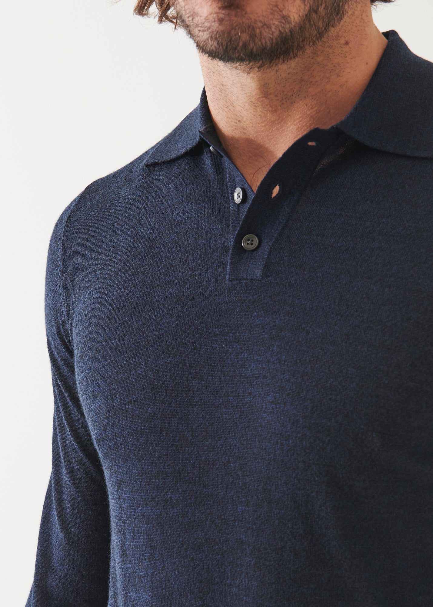 Extra-Fine Merino Button Polo