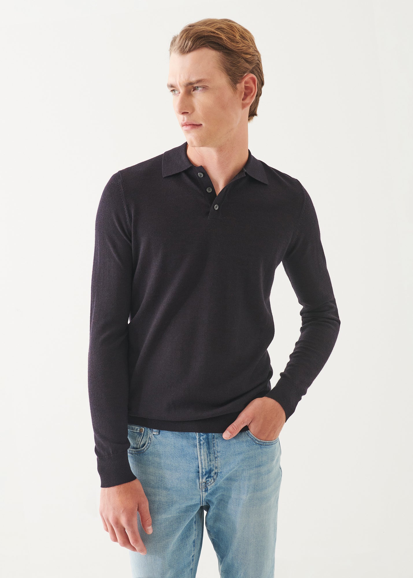 Extra-Fine Merino Button Polo