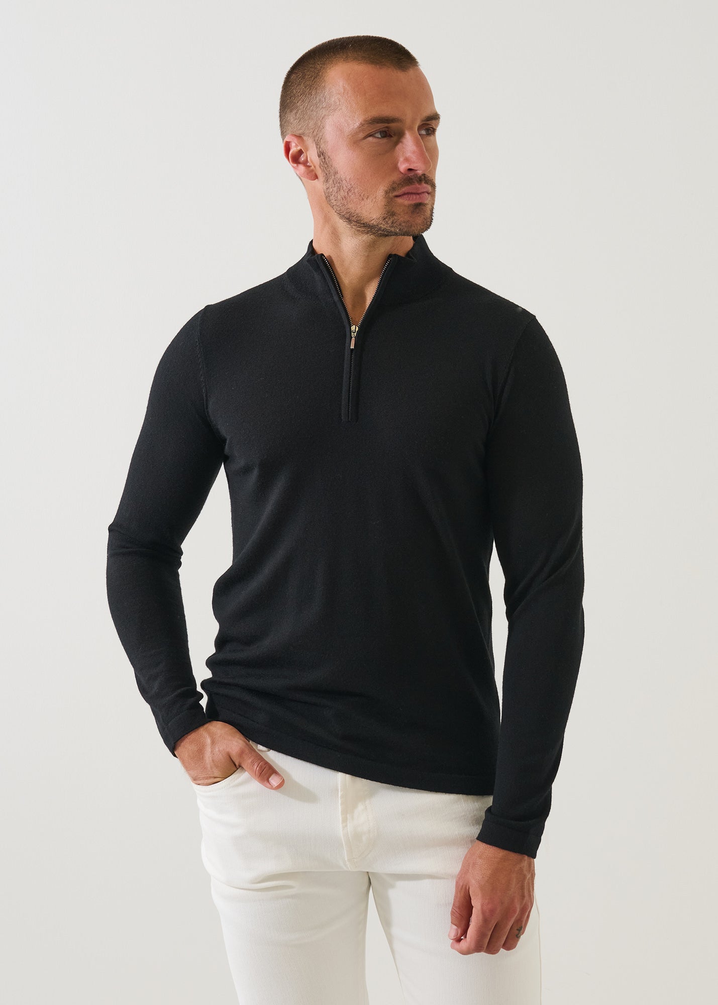 Extra-Fine Merino Quarter Zip - PATRICK ASSARAF