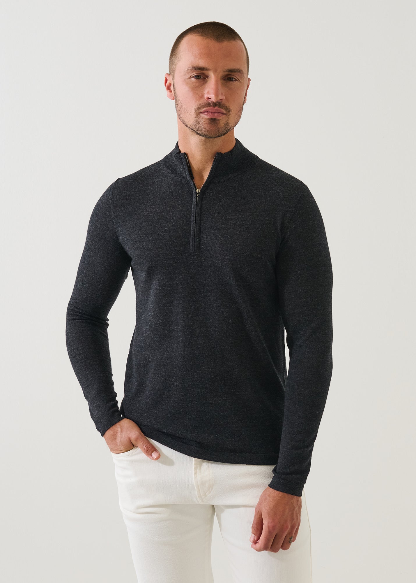Extra-Fine Merino Quarter Zip - PATRICK ASSARAF
