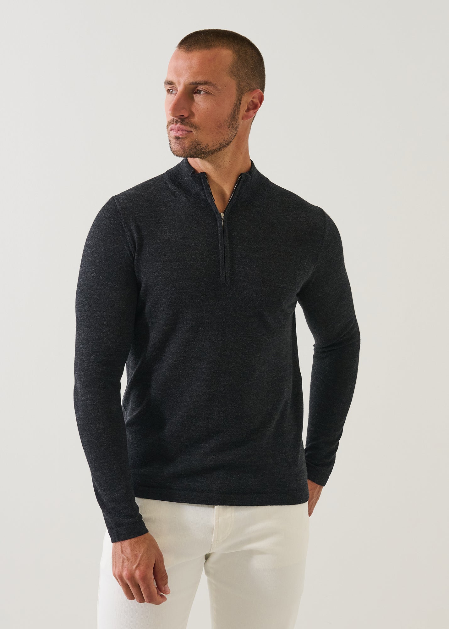 Extra-Fine Merino Quarter Zip - PATRICK ASSARAF