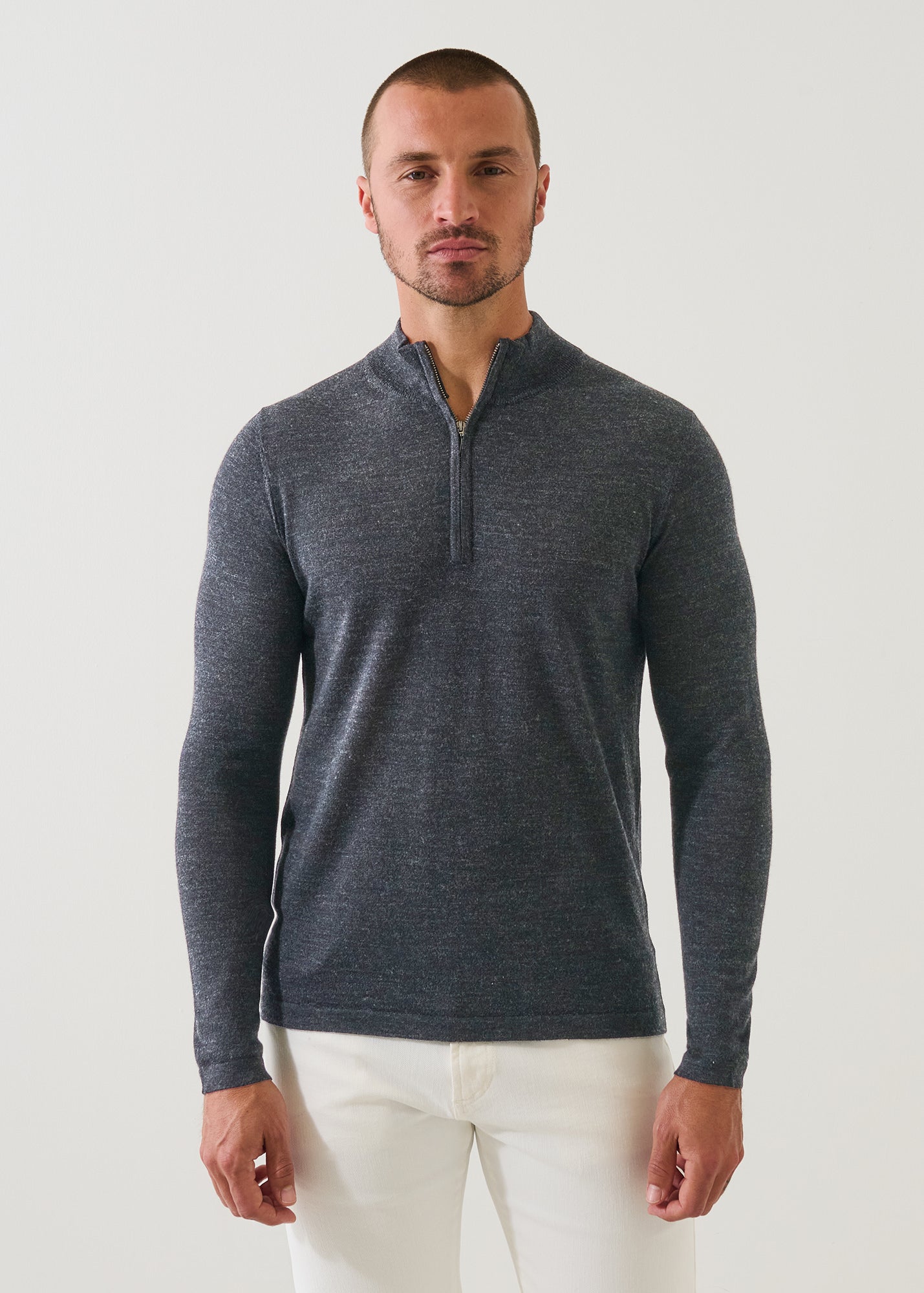 Extra-Fine Merino Quarter Zip - PATRICK ASSARAF
