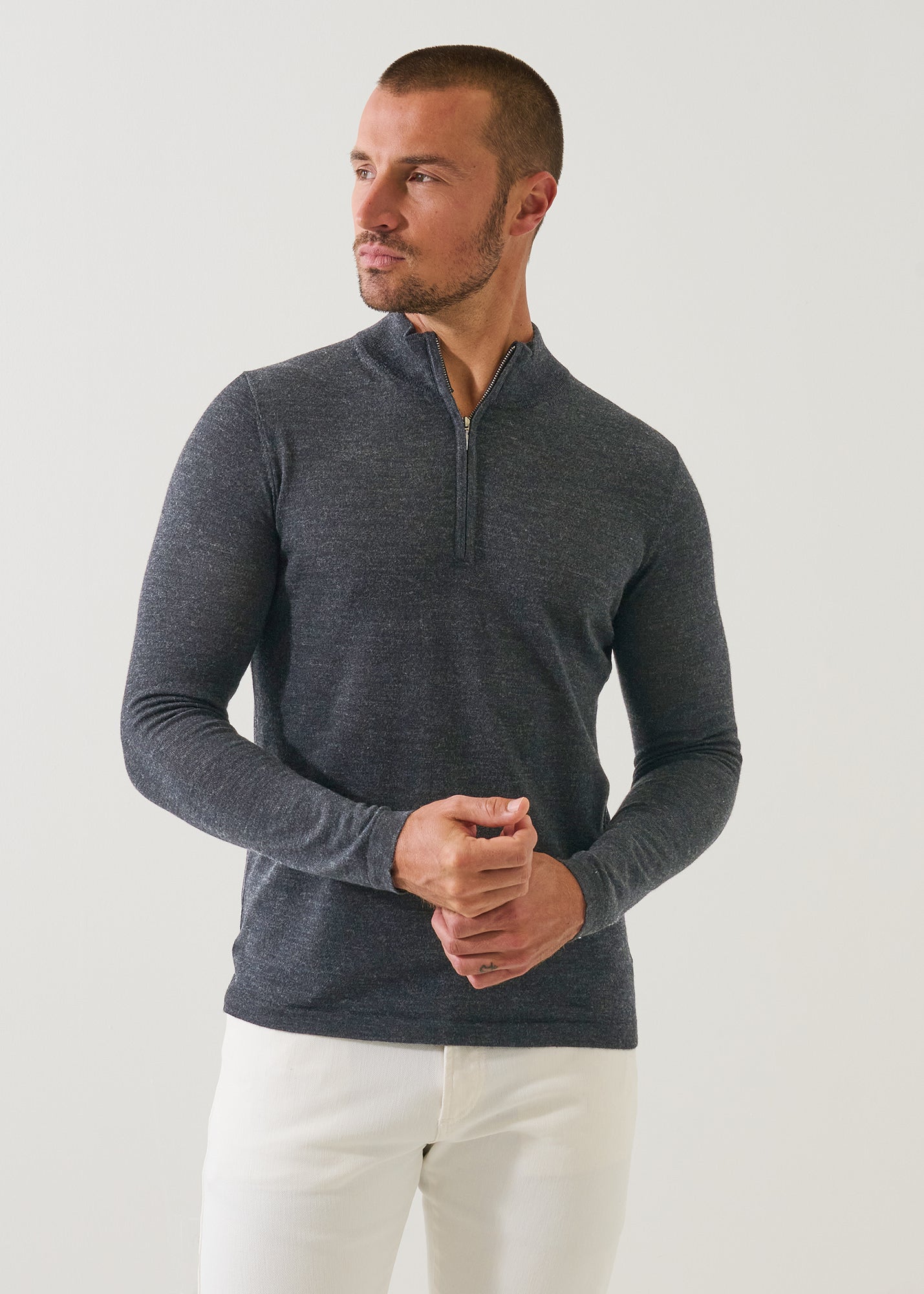 Extra-Fine Merino Quarter Zip - PATRICK ASSARAF