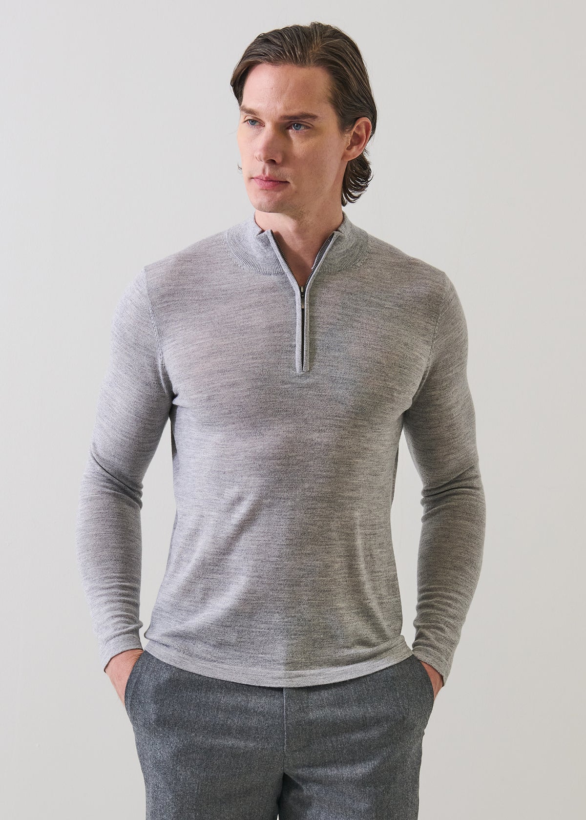 Extra-Fine Merino Quarter Zip - PATRICK ASSARAF