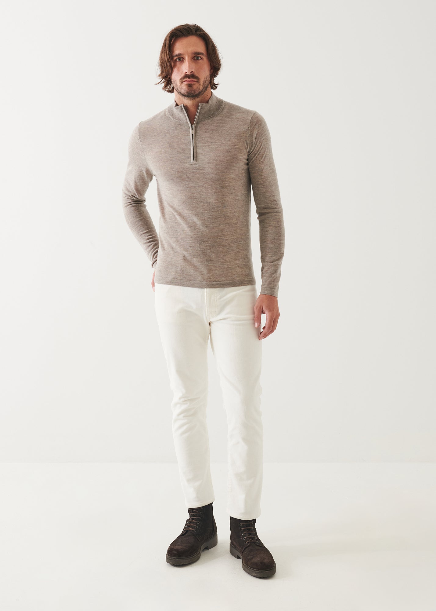Extra-Fine Merino Quarter Zip - PATRICK ASSARAF