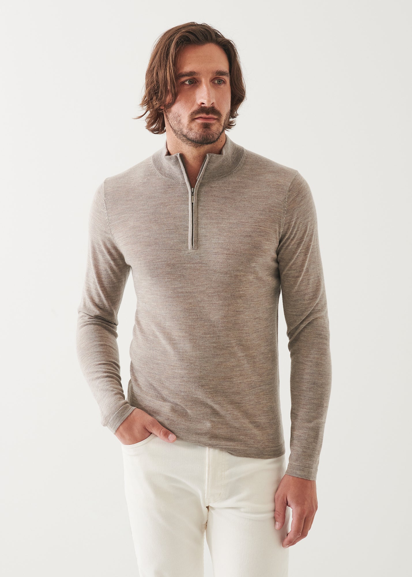 Extra-Fine Merino Quarter Zip - PATRICK ASSARAF