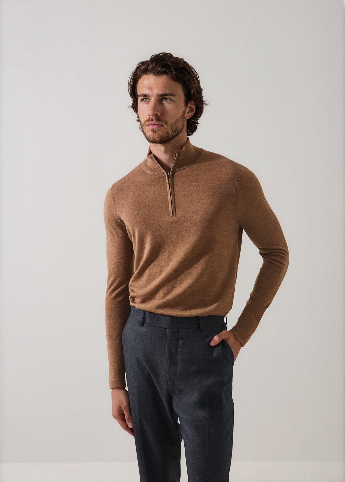 Extra-Fine Merino Quarter Zip - PATRICK ASSARAF