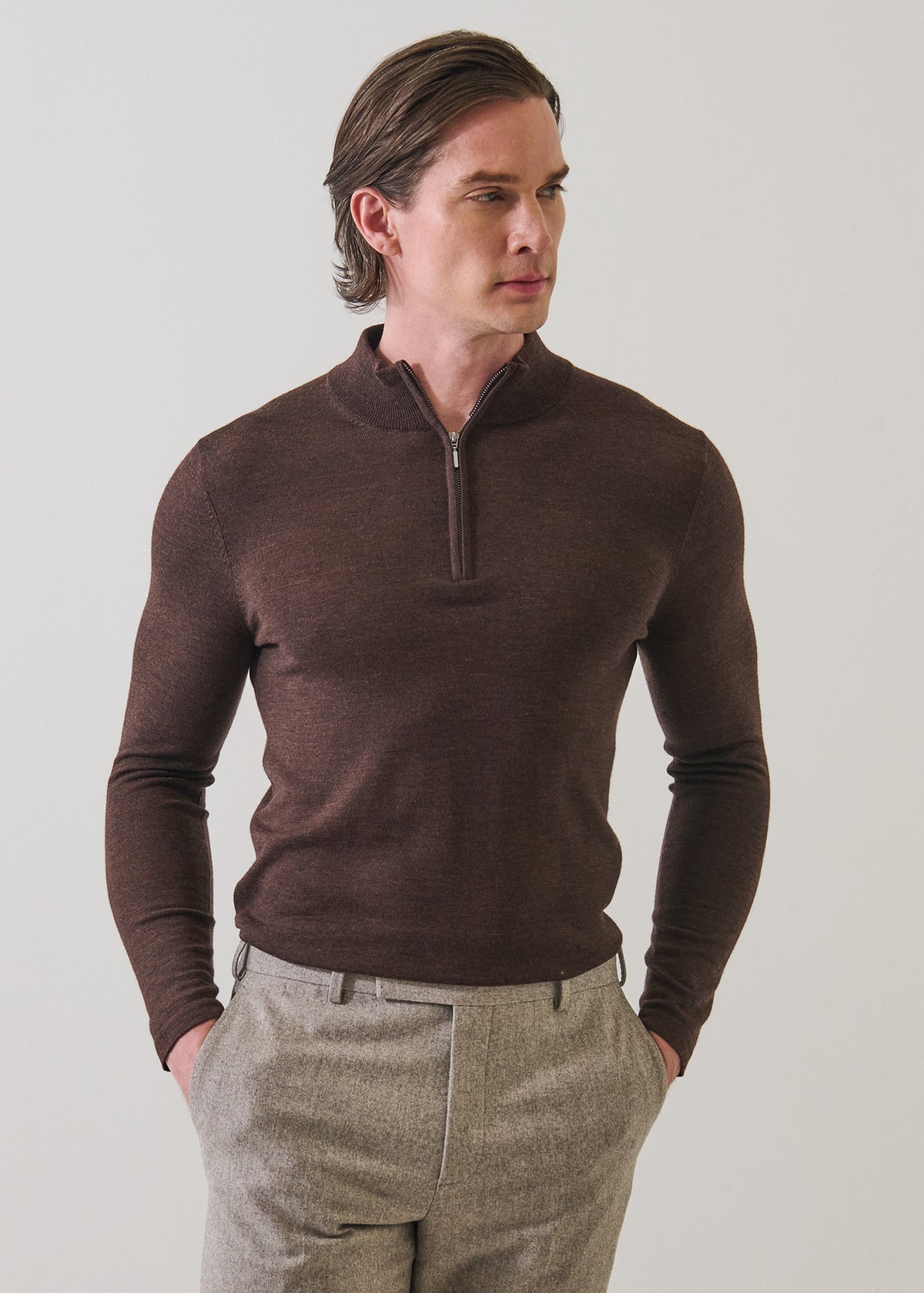 Extra-Fine Merino Quarter Zip - PATRICK ASSARAF