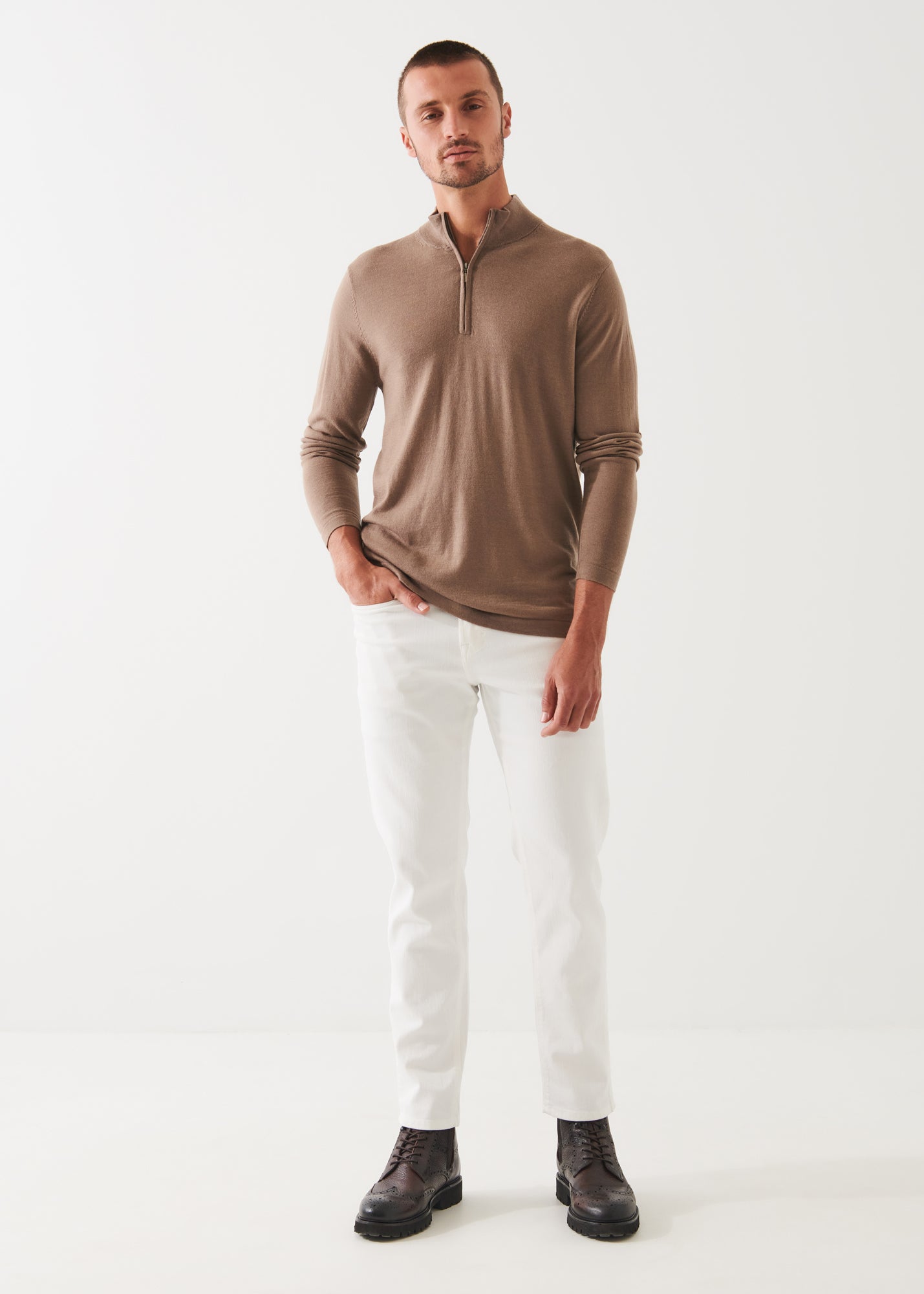 Extra-Fine Merino Quarter Zip - PATRICK ASSARAF