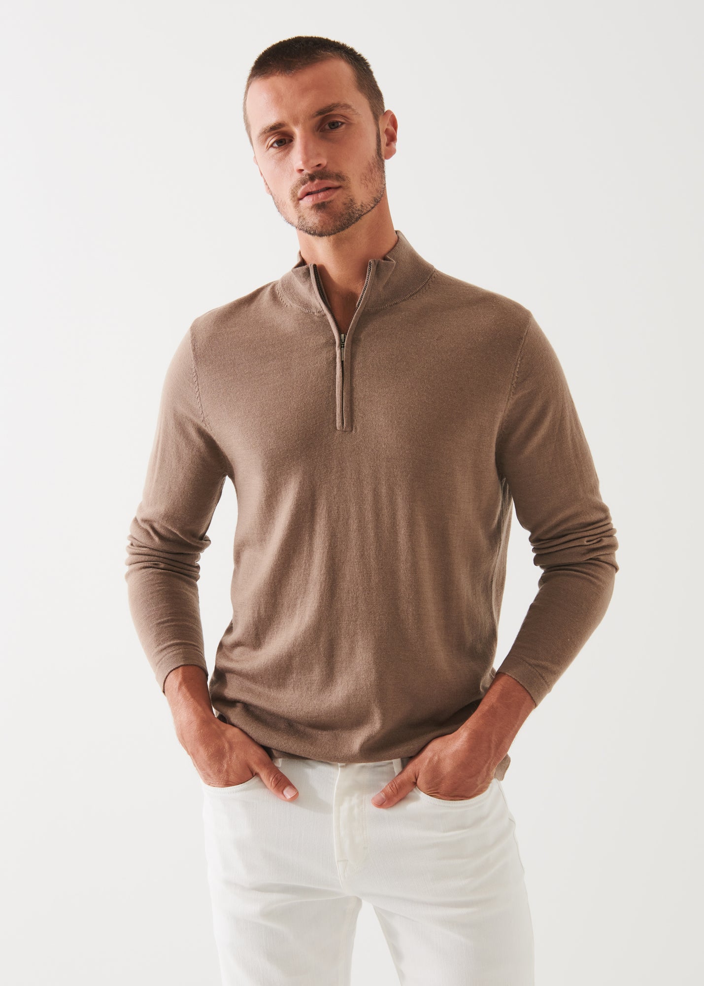 Extra-Fine Merino Quarter Zip - PATRICK ASSARAF