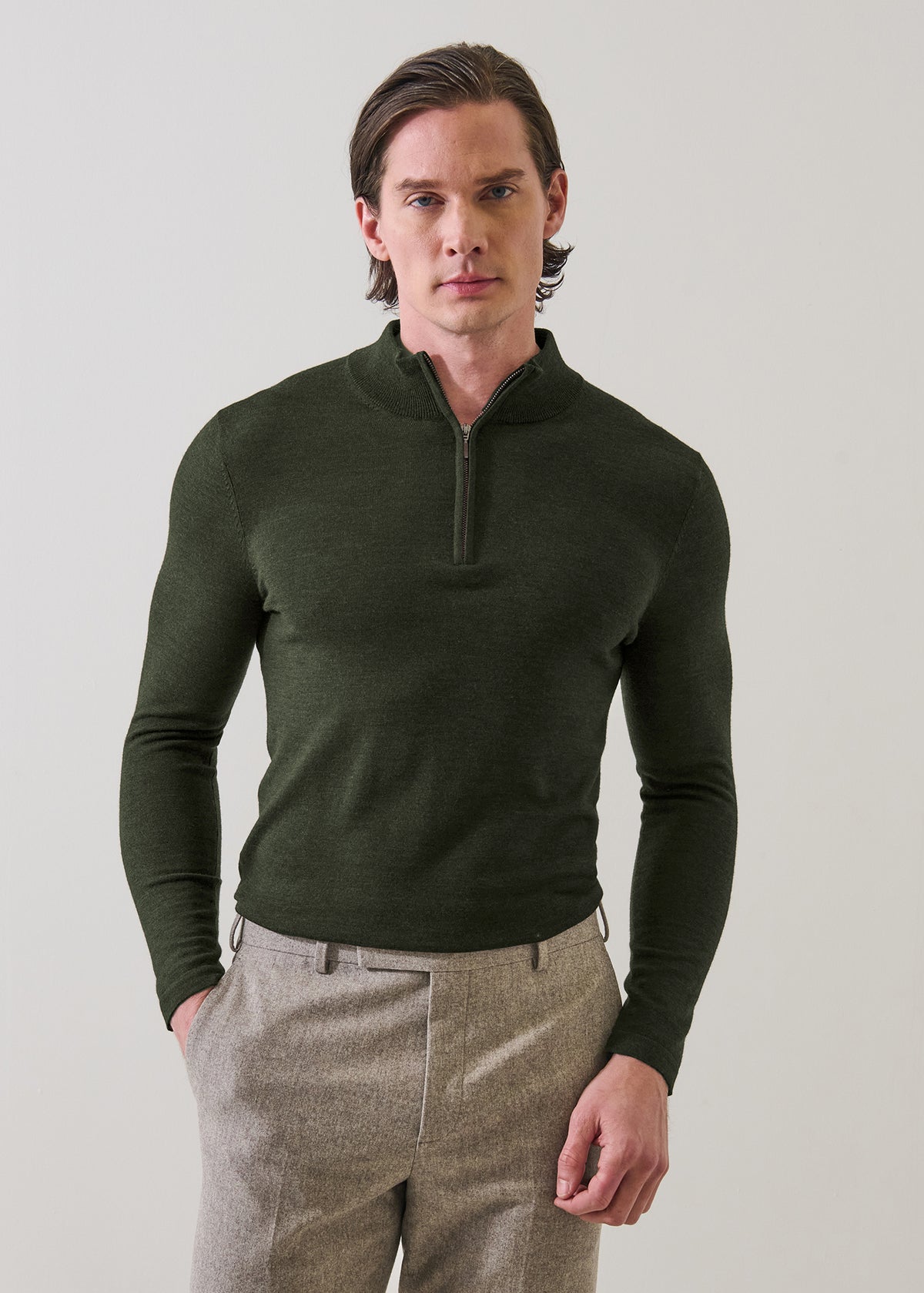 Extra-Fine Merino Quarter Zip - PATRICK ASSARAF