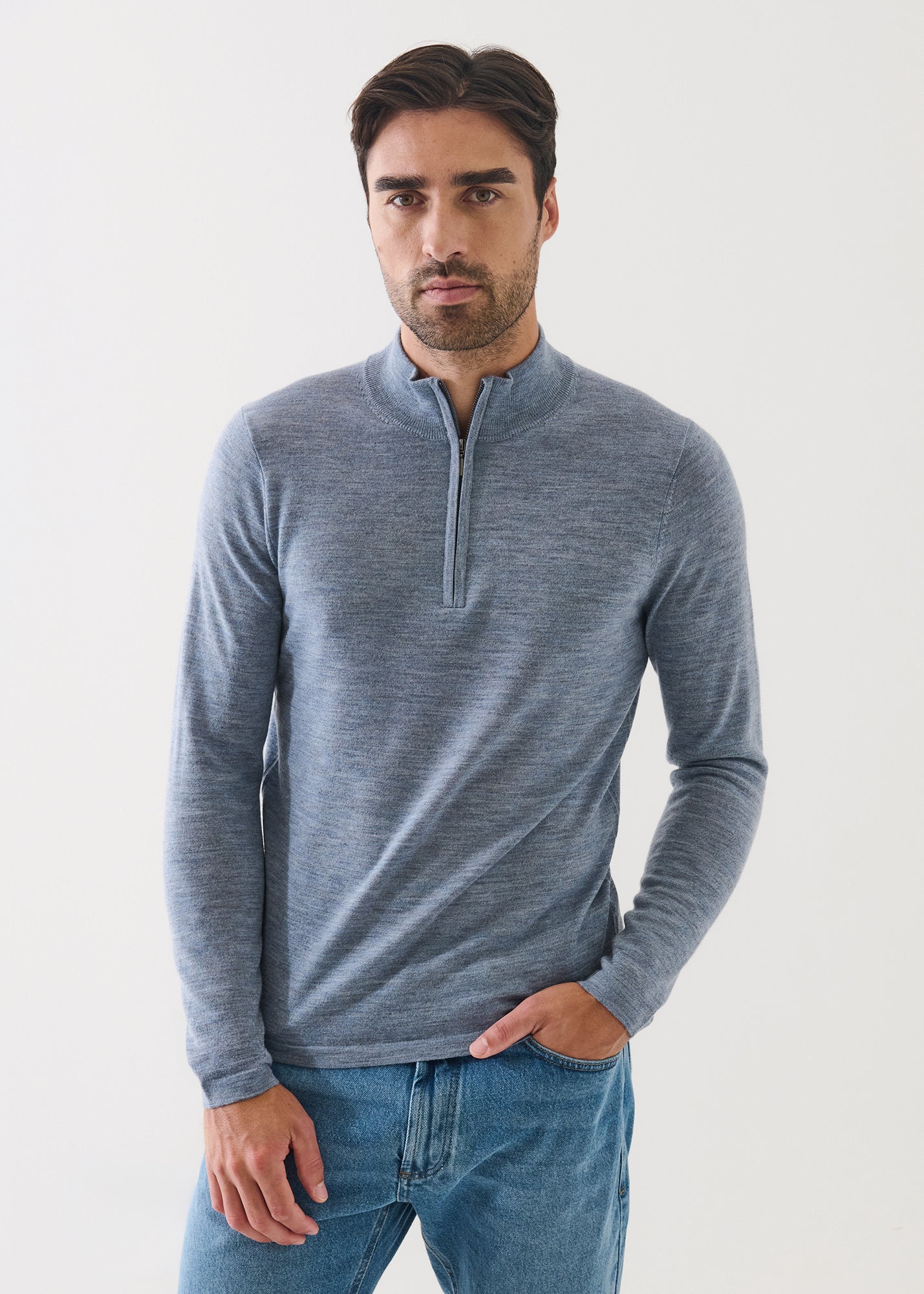Extra-Fine Merino Quarter Zip