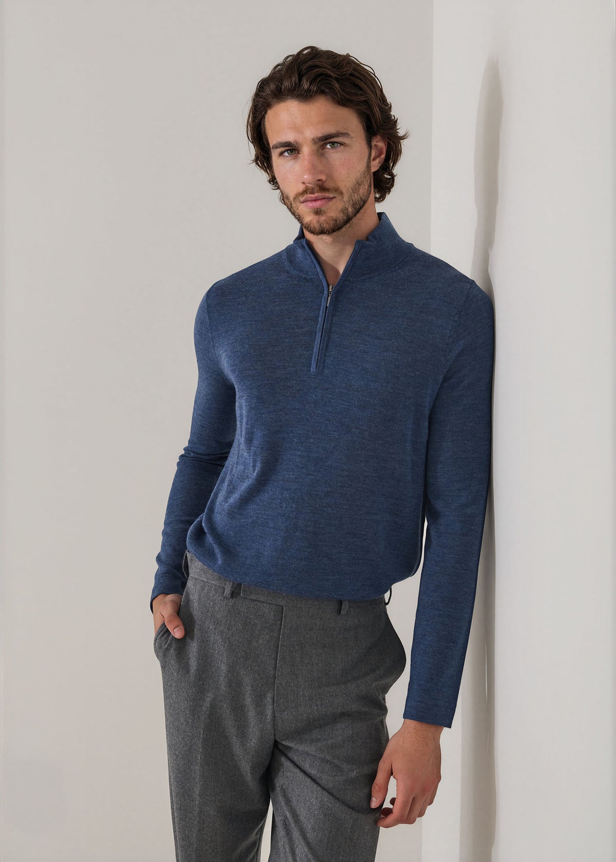 Extra-Fine Merino Quarter Zip - PATRICK ASSARAF