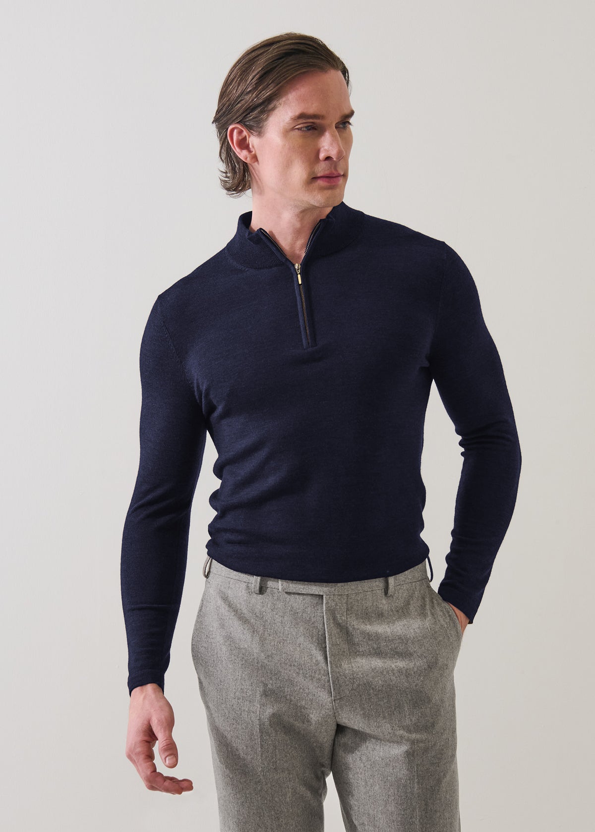 Extra-Fine Merino Quarter Zip - PATRICK ASSARAF