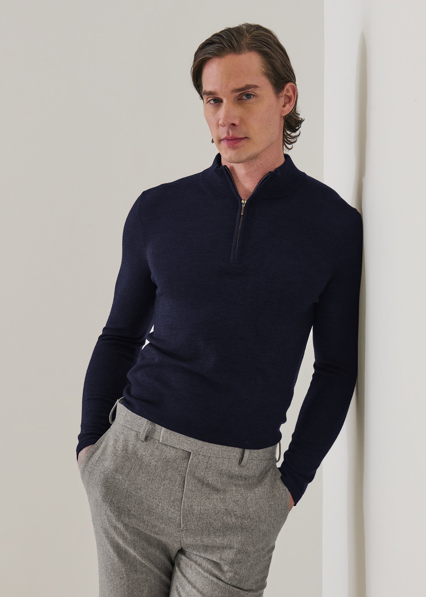 Extra-Fine Merino Quarter Zip - PATRICK ASSARAF