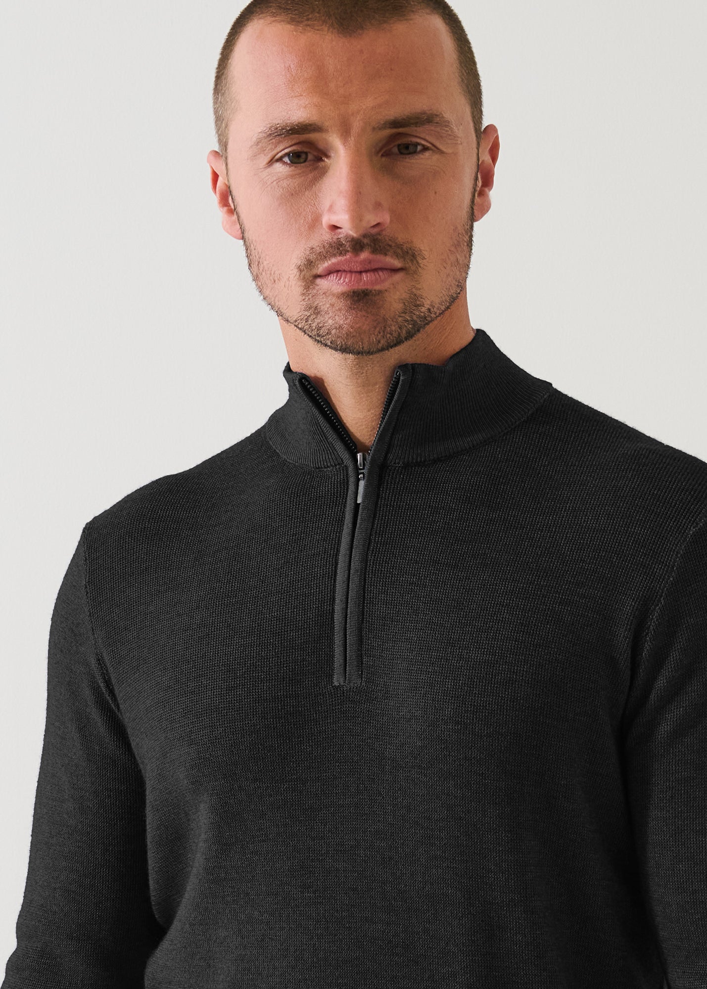 Extra-Fine Merino Vintage Wash Quarter Zip