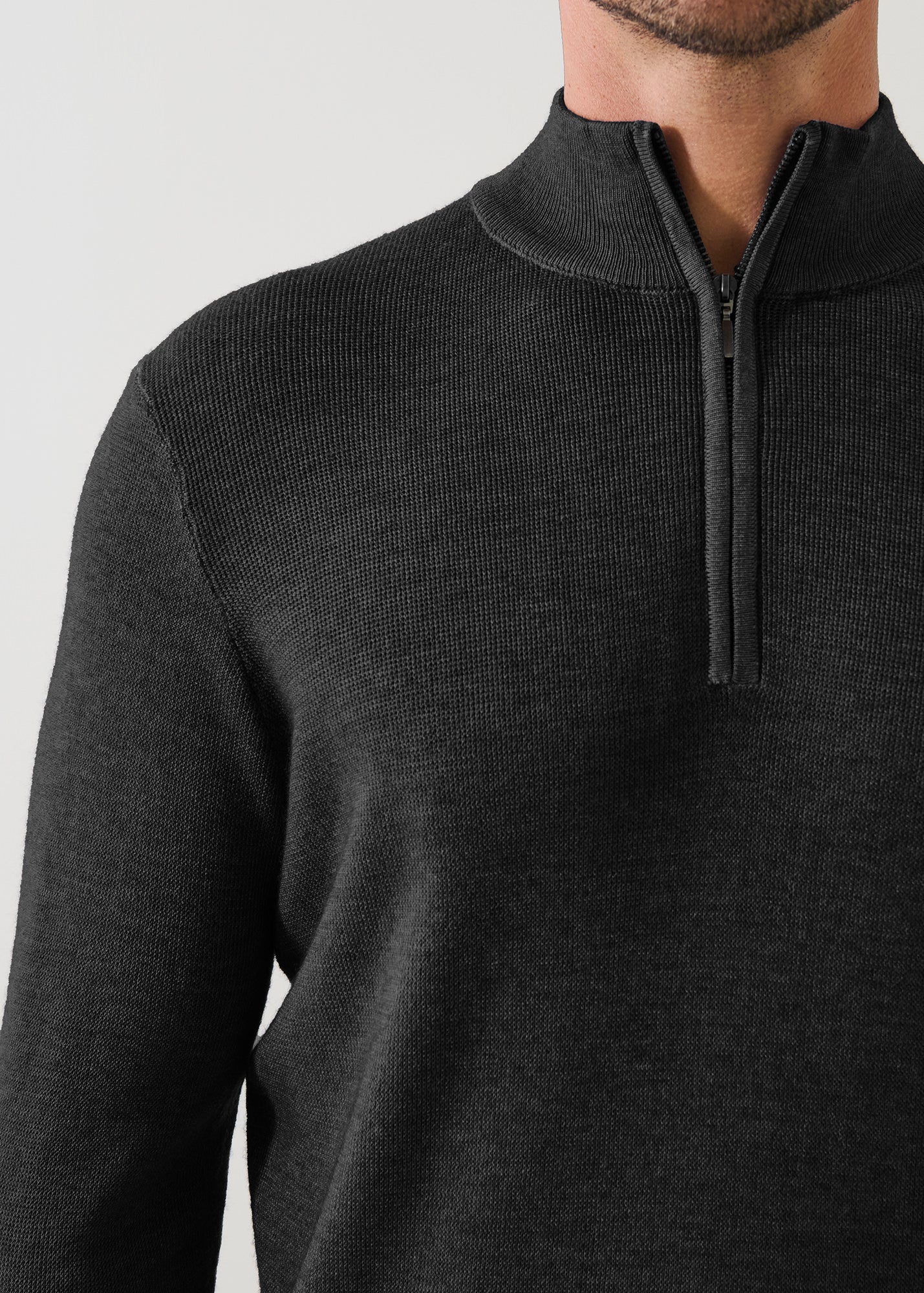 Extra-Fine Merino Vintage Wash Quarter Zip
