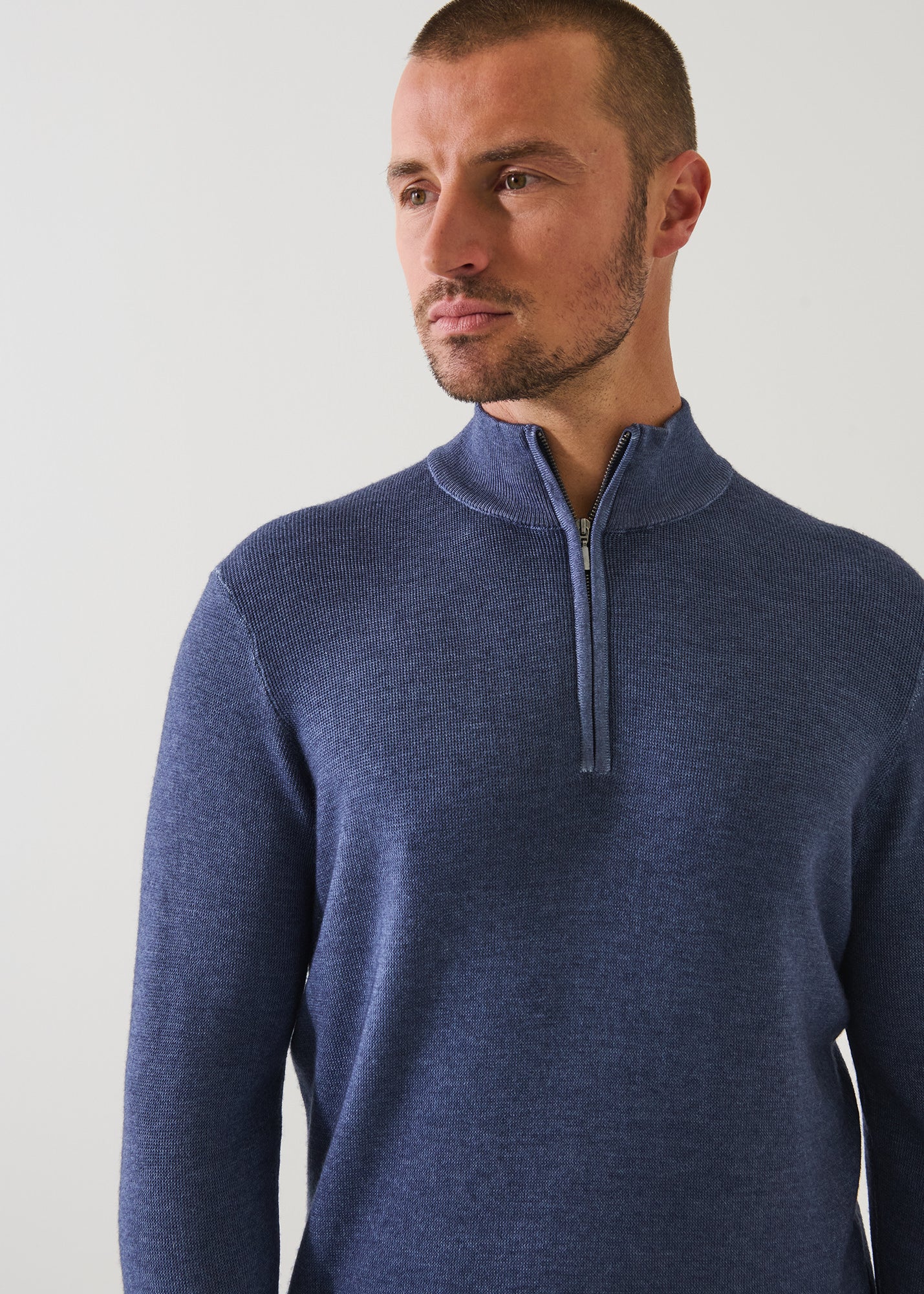Extra-Fine Merino Vintage Wash Quarter Zip