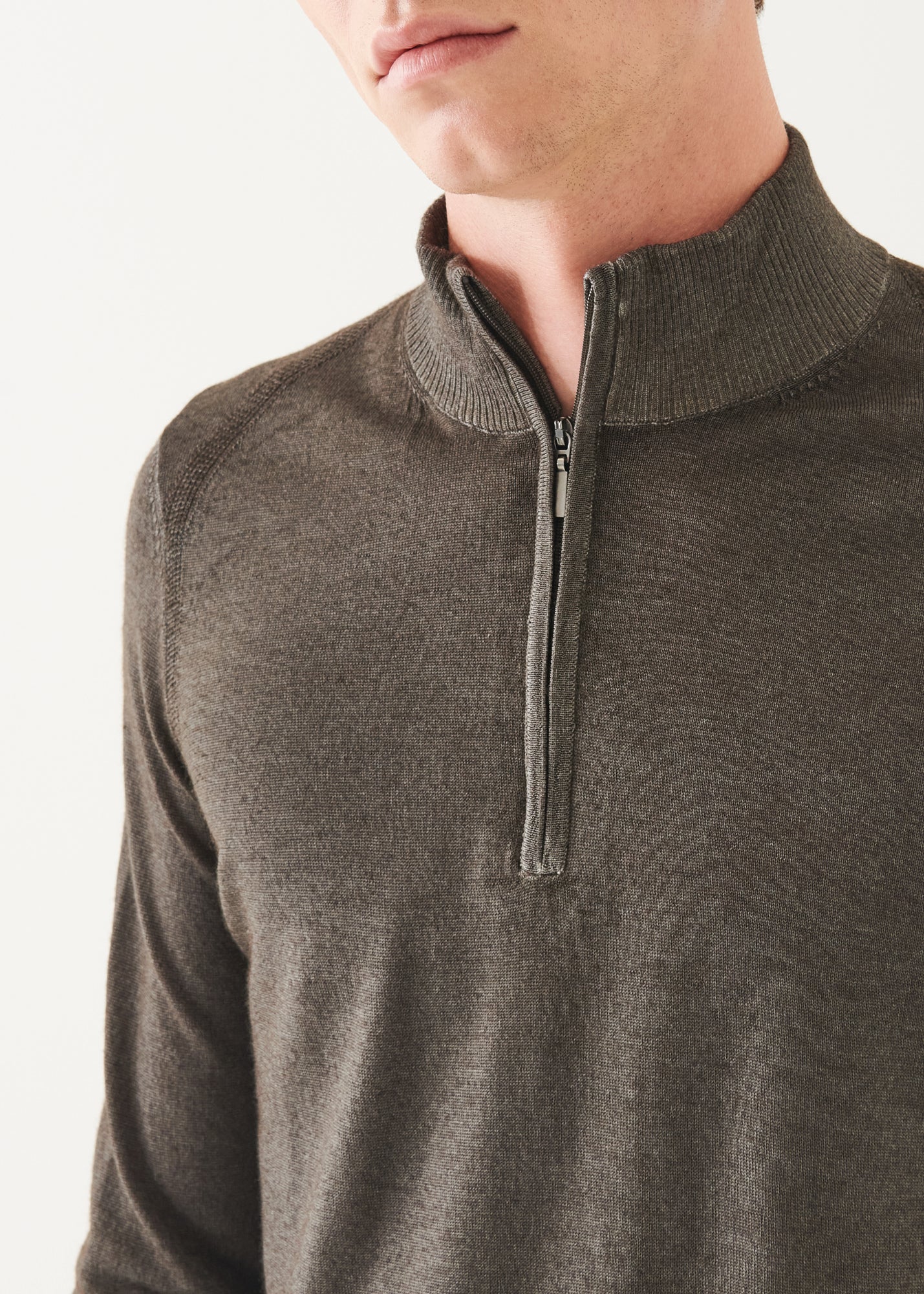 Extra-Fine Merino Vintage Quarter Zip - PATRICK ASSARAF