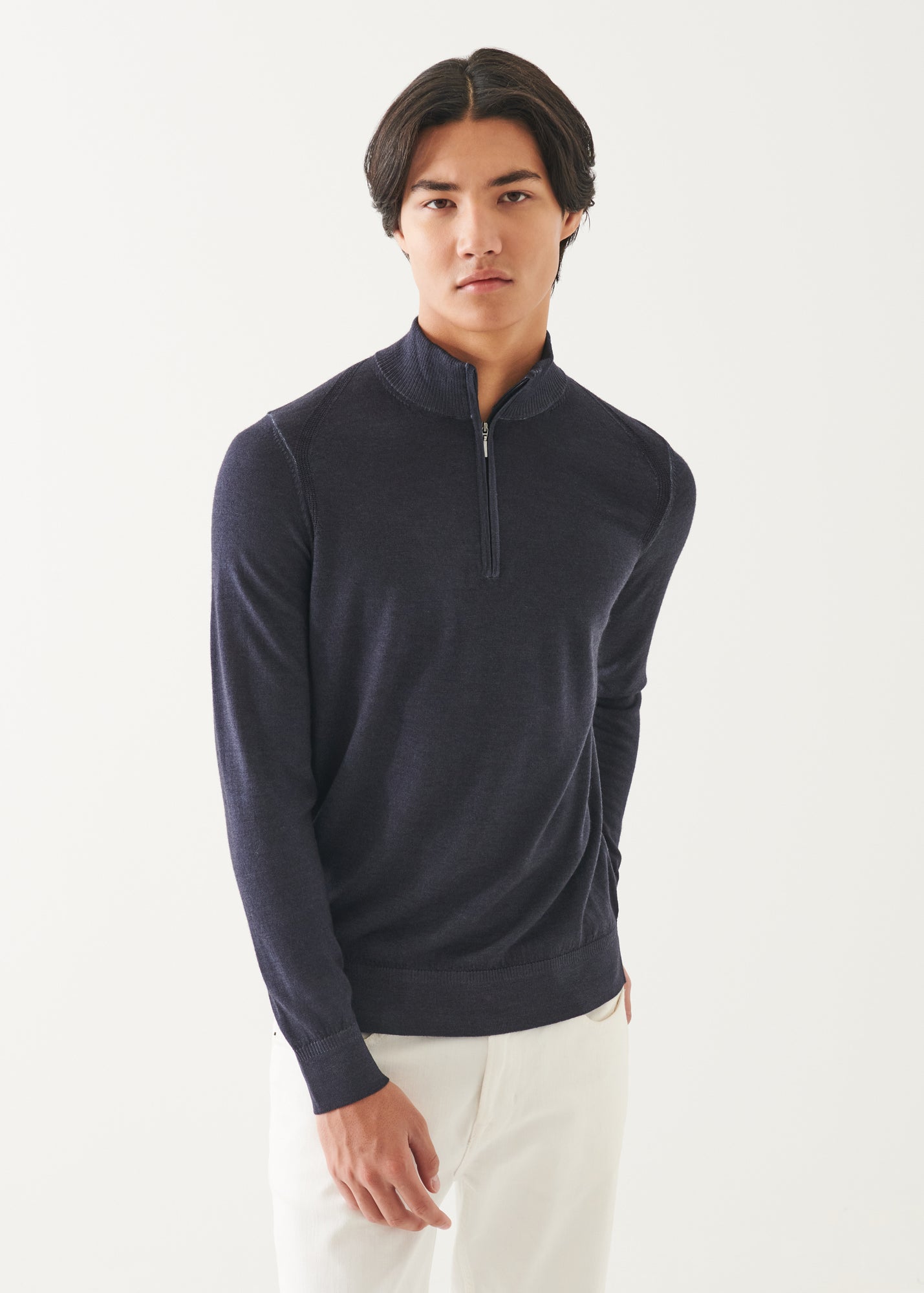 Extra-Fine Merino Vintage Quarter Zip - PATRICK ASSARAF