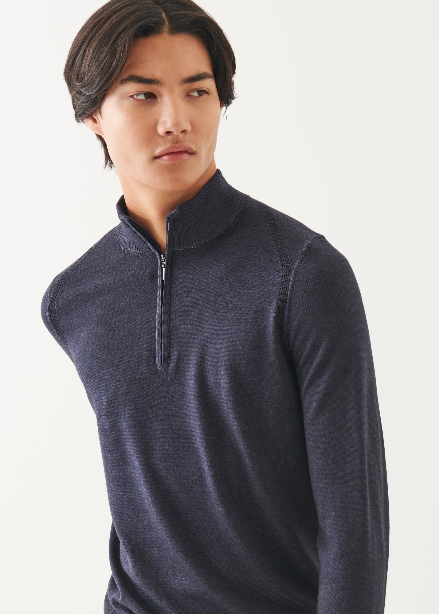 Extra-Fine Merino Vintage Quarter Zip - PATRICK ASSARAF