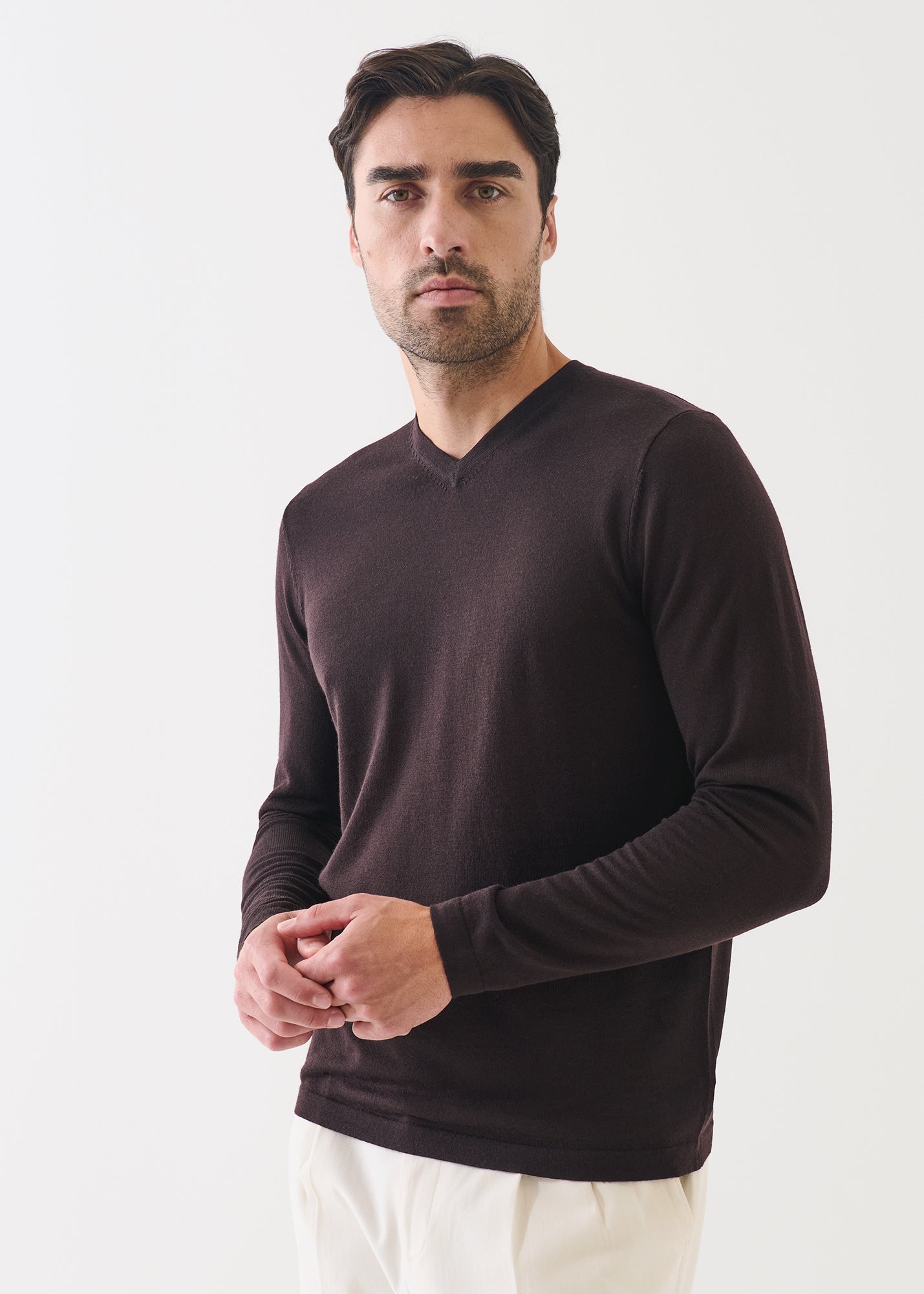 Extra-Fine Merino V-Neck