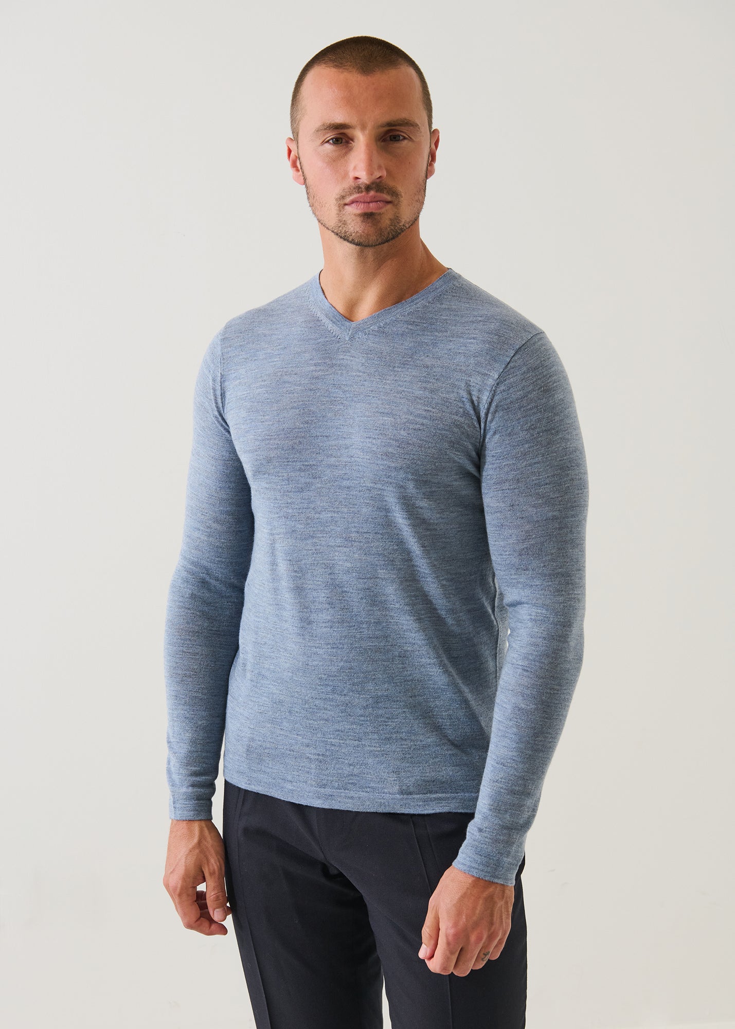 Extra-Fine Merino V-Neck - PATRICK ASSARAF
